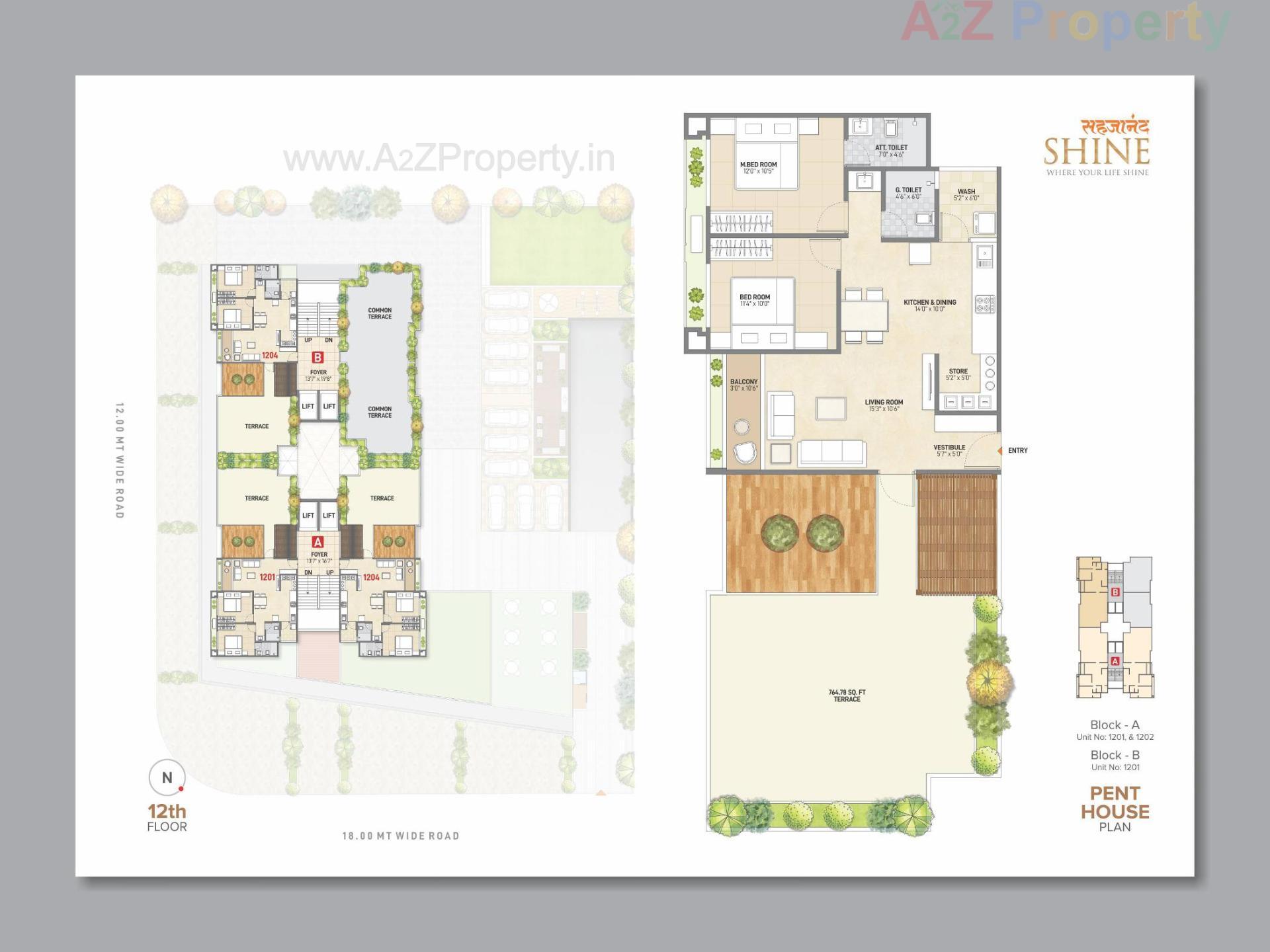 Layout of real estate project Sahajanand Shine located at Vavol, Gandhinagar, Gujarat