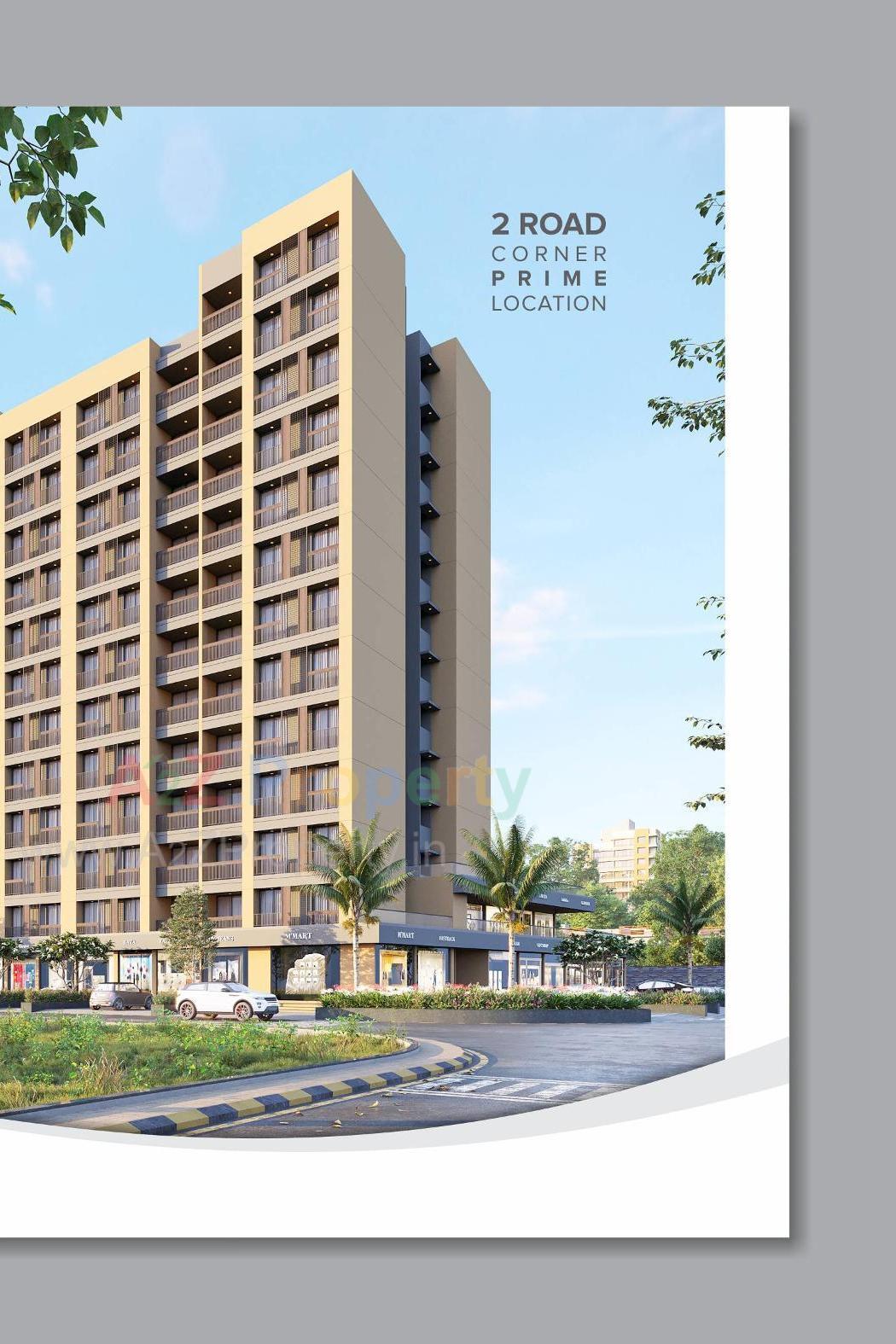 3D Elevation of real estate project Sahajanand Shine located at Vavol, Gandhinagar, Gujarat