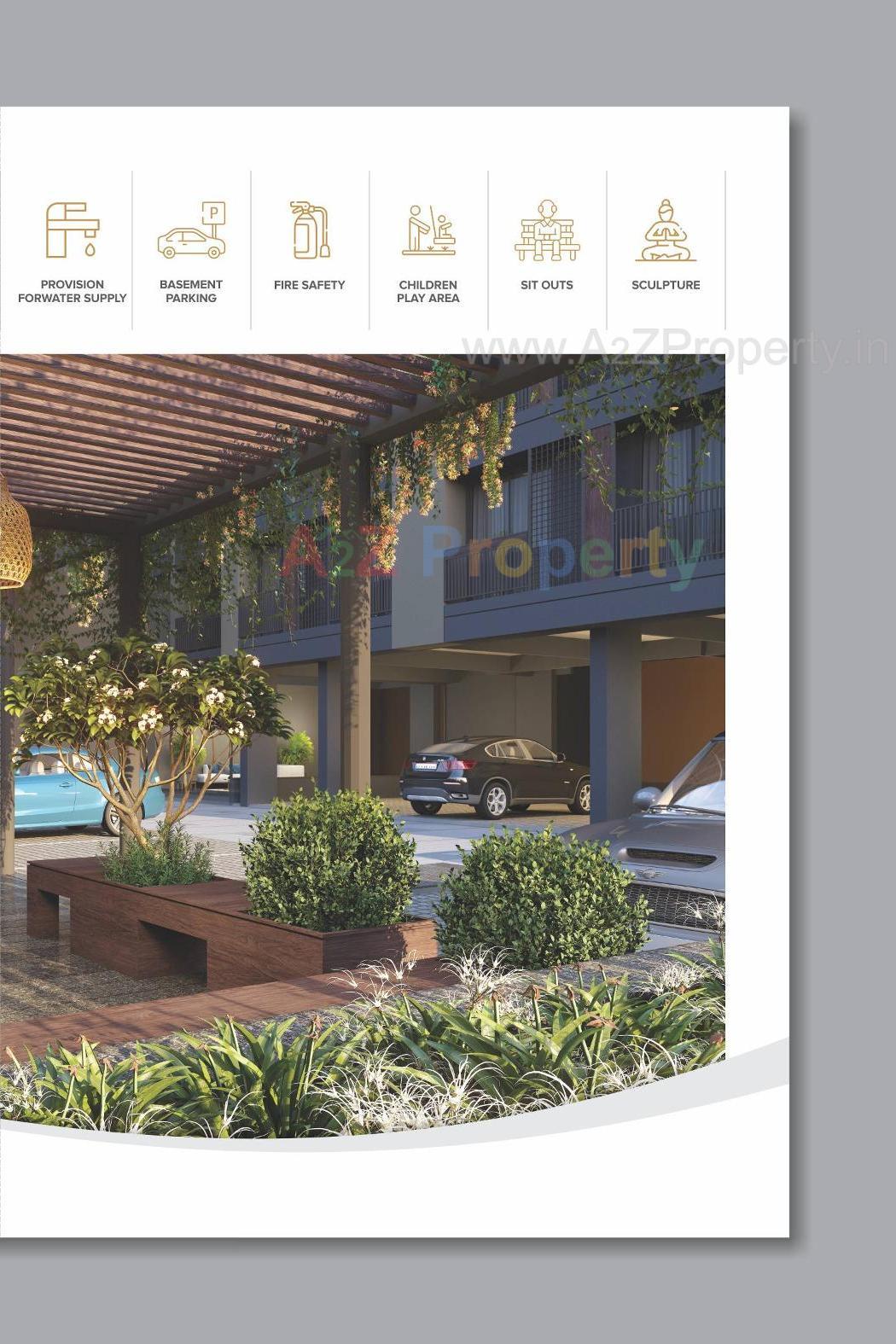 3D Elevation of real estate project Sahajanand Shine located at Vavol, Gandhinagar, Gujarat