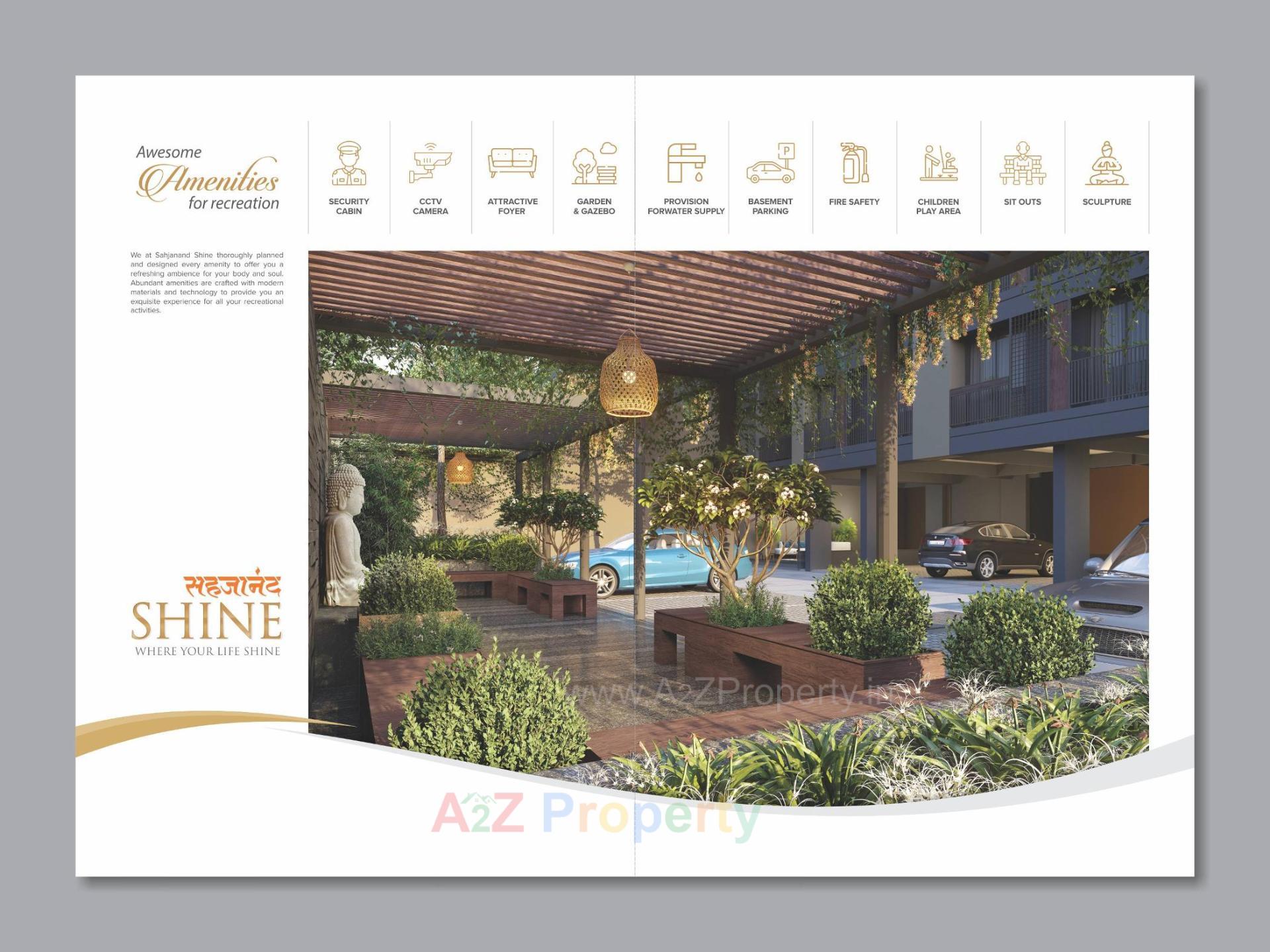 3D Elevation of real estate project Sahajanand Shine located at Vavol, Gandhinagar, Gujarat