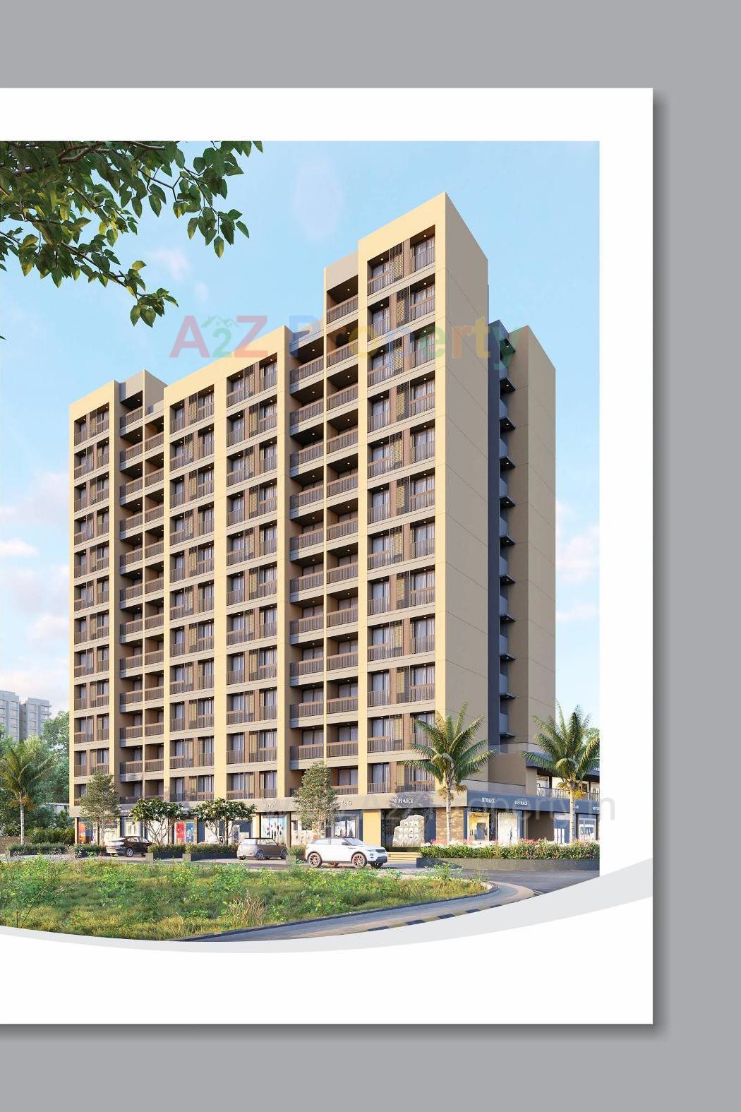 3D Elevation of real estate project Sahajanand Shine located at Vavol, Gandhinagar, Gujarat