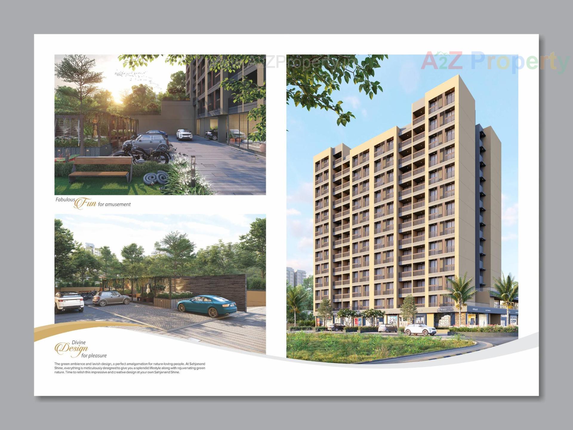 3D Elevation of real estate project Sahajanand Shine located at Vavol, Gandhinagar, Gujarat