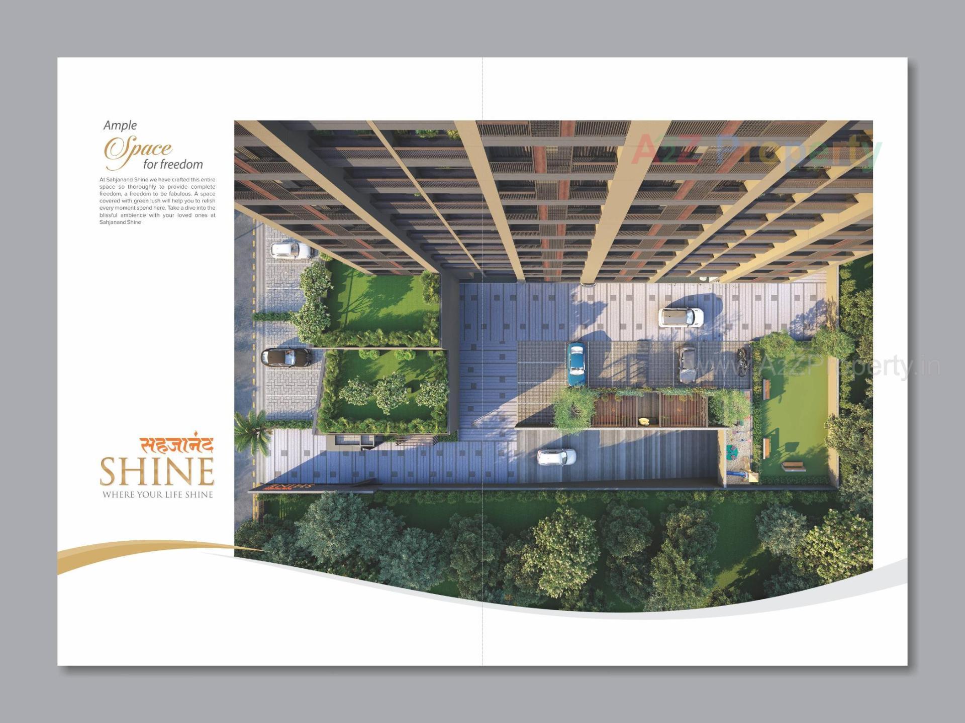 3D Elevation of real estate project Sahajanand Shine located at Vavol, Gandhinagar, Gujarat