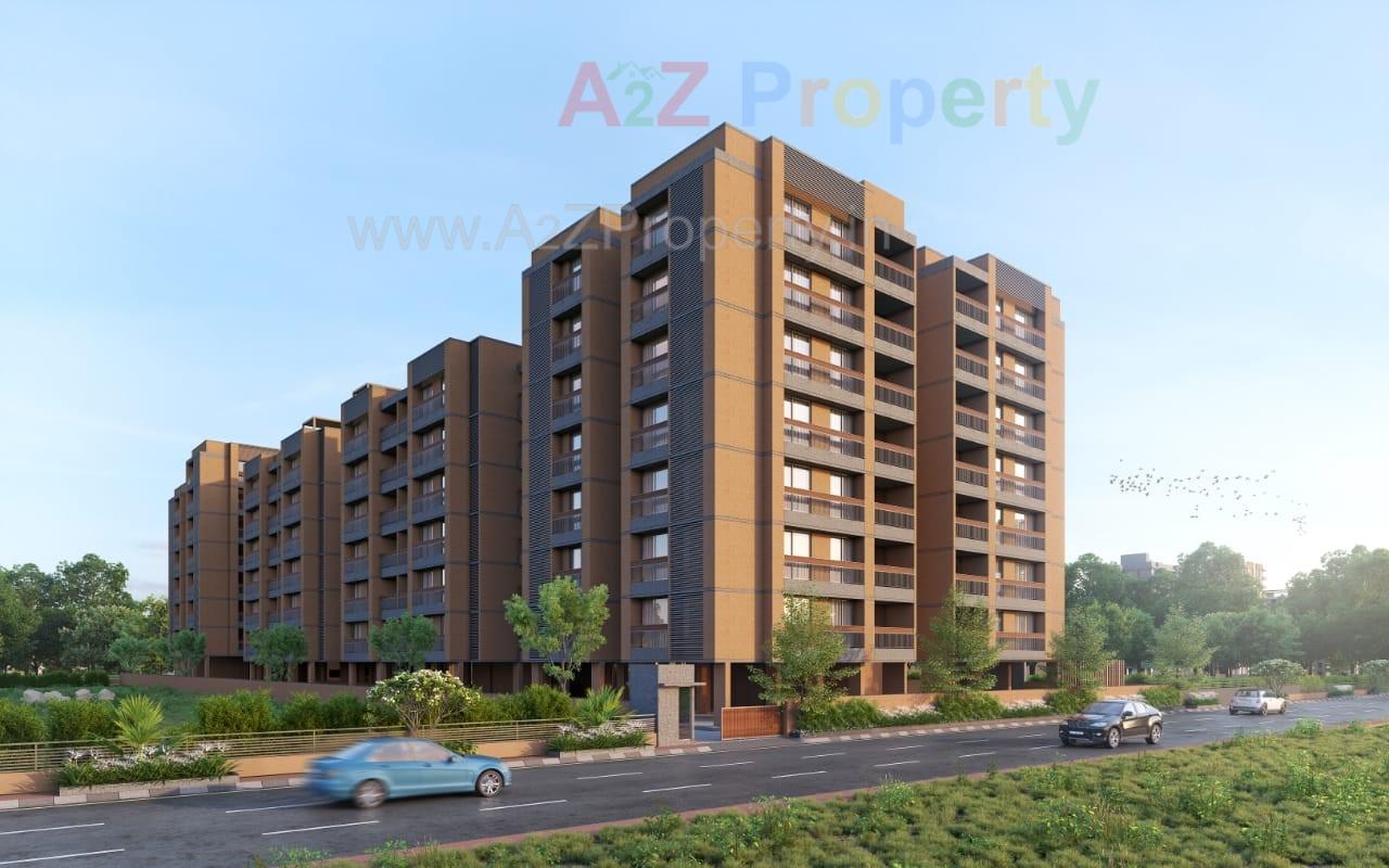 3D Elevation of real estate project Sahajanand Shyam located at Vavol, Gandhinagar, Gujarat