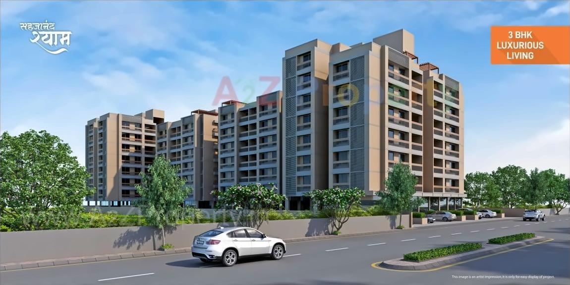 3D Elevation of real estate project Sahajanand Shyam located at Vavol, Gandhinagar, Gujarat