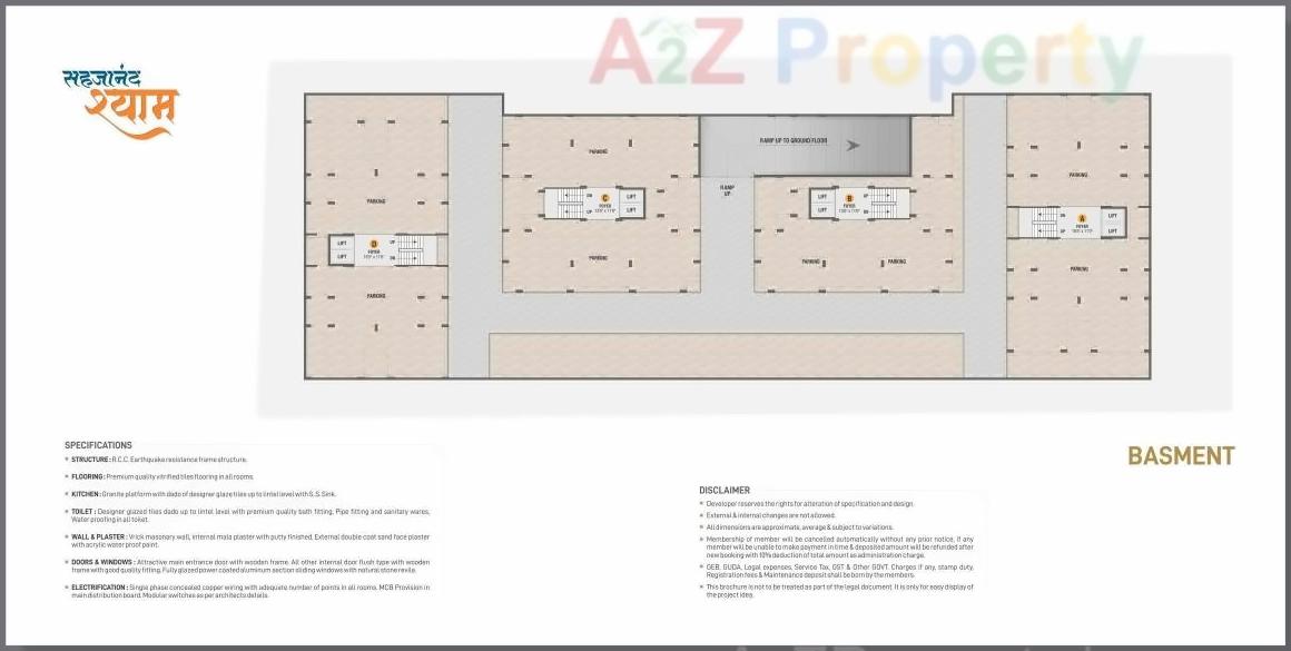 Layout of real estate project Sahajanand Shyam located at Vavol, Gandhinagar, Gujarat