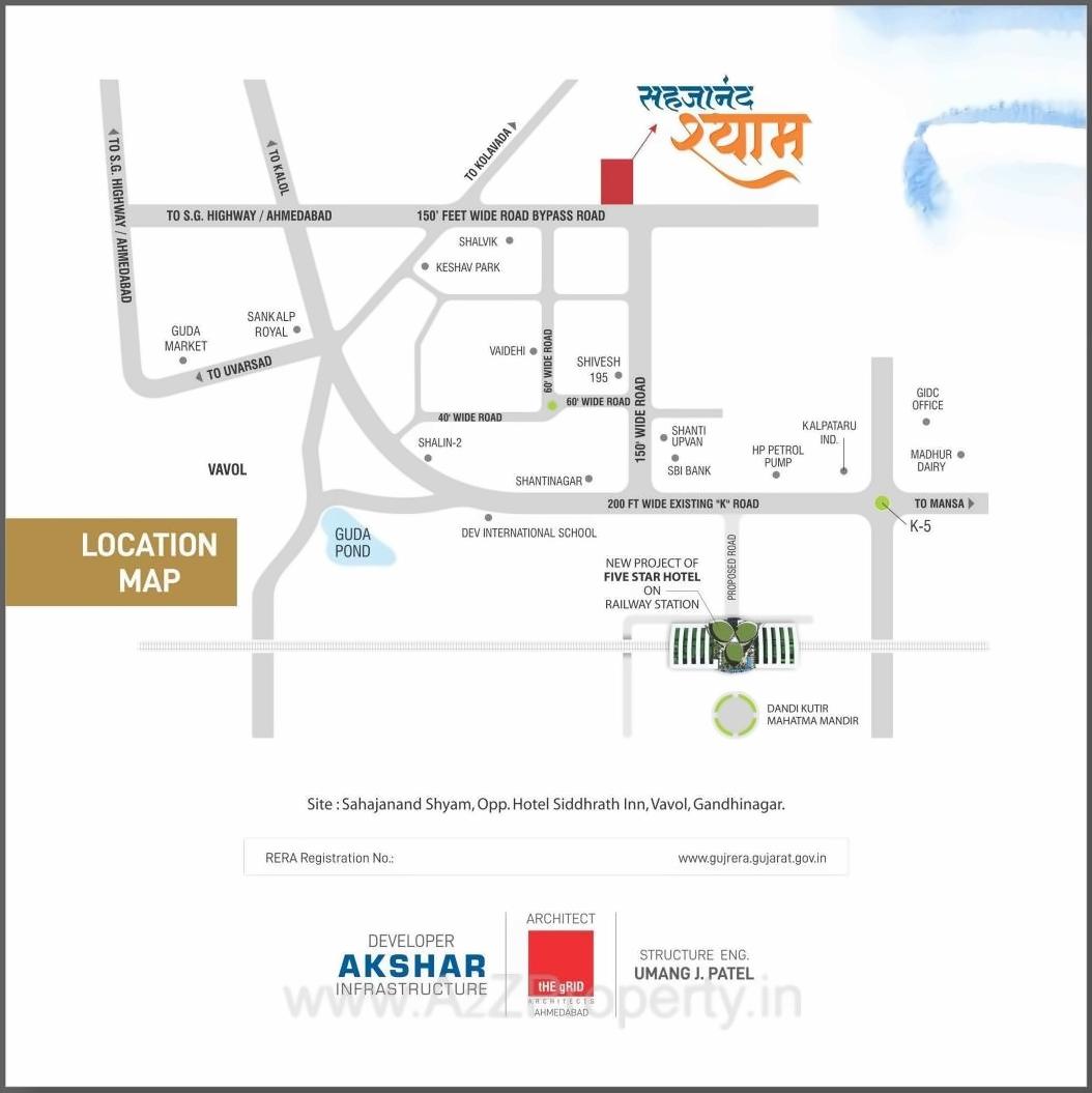  of real estate project Sahajanand Shyam located at Vavol, Gandhinagar, Gujarat
