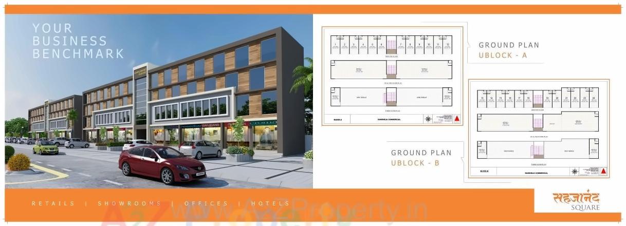 Layout of real estate project Sahajanand Square located at Randheja, Gandhinagar, Gujarat
