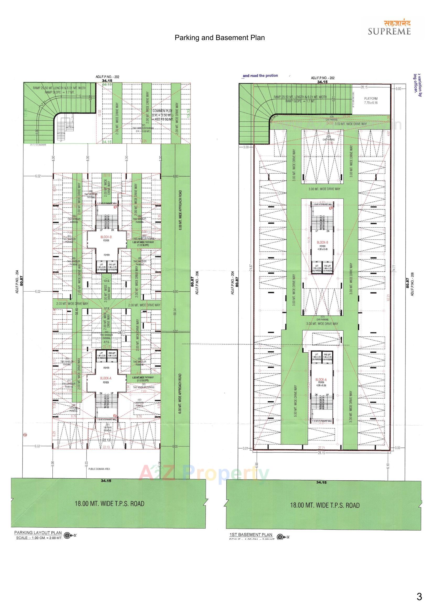 Layout of real estate project Sahajanand Supreme located at Vavol, Gandhinagar, Gujarat