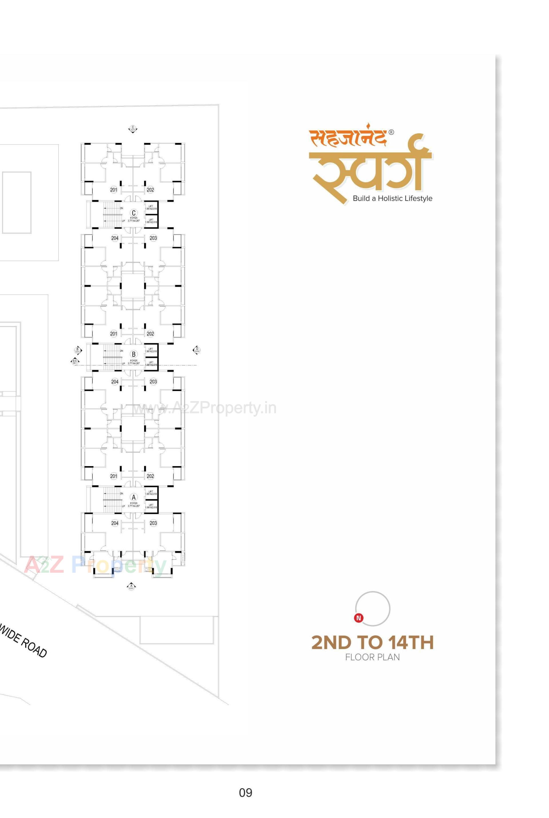 Layout of real estate project Sahajanand Swarg located at Vavol, Gandhinagar, Gujarat