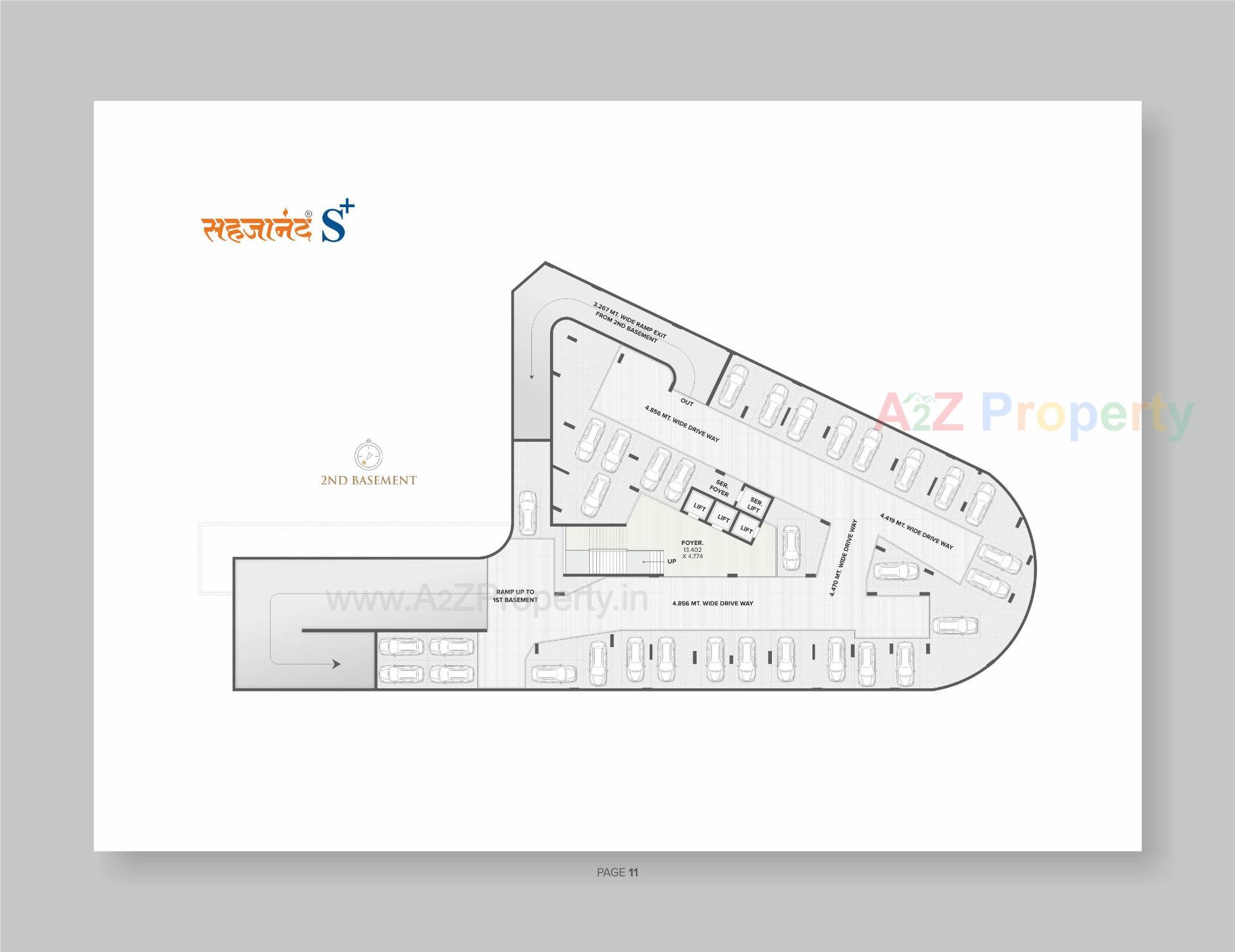 Layout of real estate project Sahjanand S+ located at Vavol, Gandhinagar, Gujarat