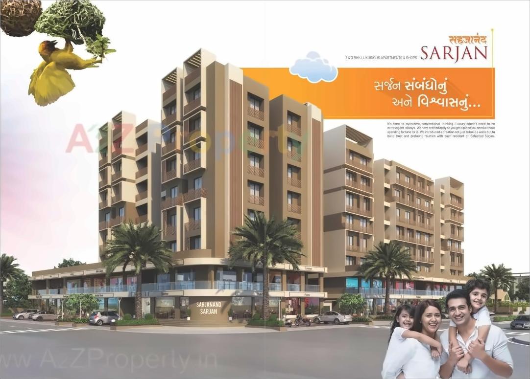 3D Elevation of real estate project Sahjanand Sarjan located at Sargasan, Gandhinagar, Gujarat