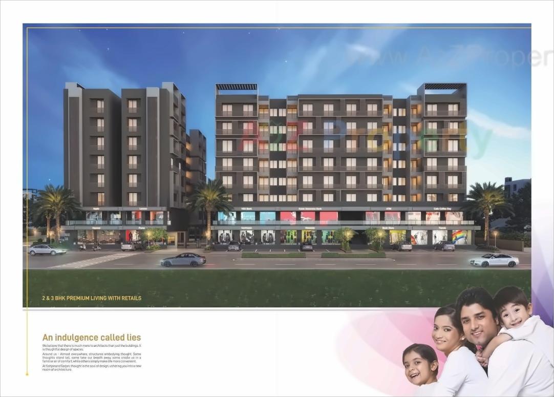 3D Elevation of real estate project Sahjanand Sarjan located at Sargasan, Gandhinagar, Gujarat