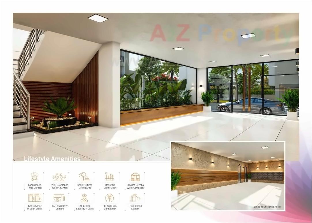 3D Elevation of real estate project Sahjanand Sarjan located at Sargasan, Gandhinagar, Gujarat