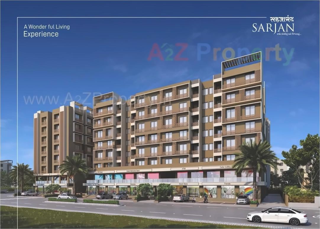 3D Elevation of real estate project Sahjanand Sarjan located at Sargasan, Gandhinagar, Gujarat