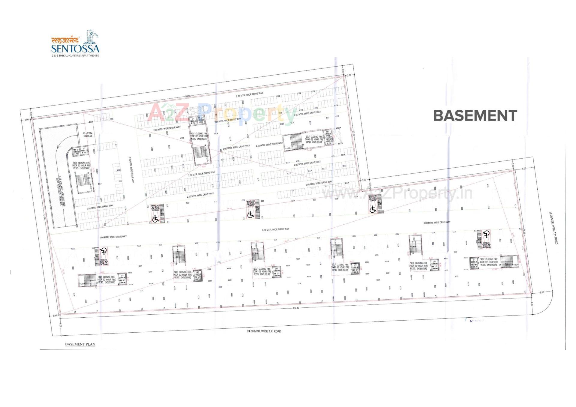 Layout of real estate project Sahjanand Sentossa located at Pethapur, Gandhinagar, Gujarat