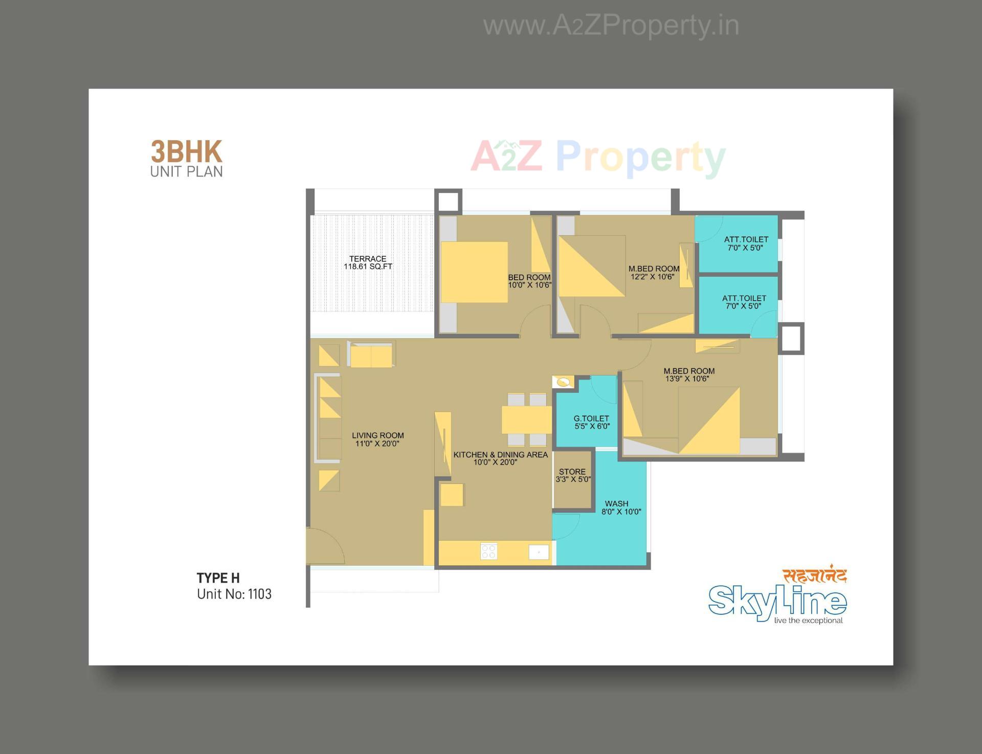 Layout of real estate project Sahjanand Skyline located at Vavol, Gandhinagar, Gujarat