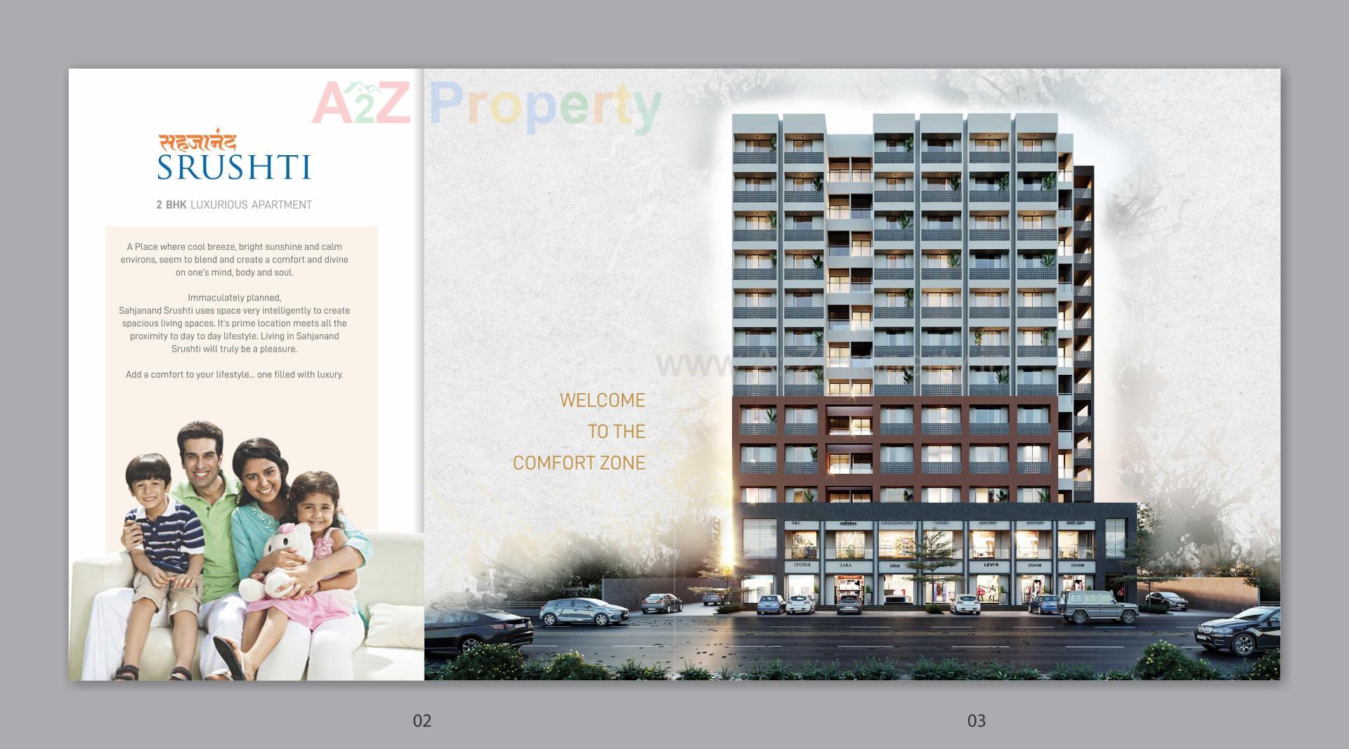 3D Elevation of real estate project Sahjanand Srushti located at Sargasan, Gandhinagar, Gujarat