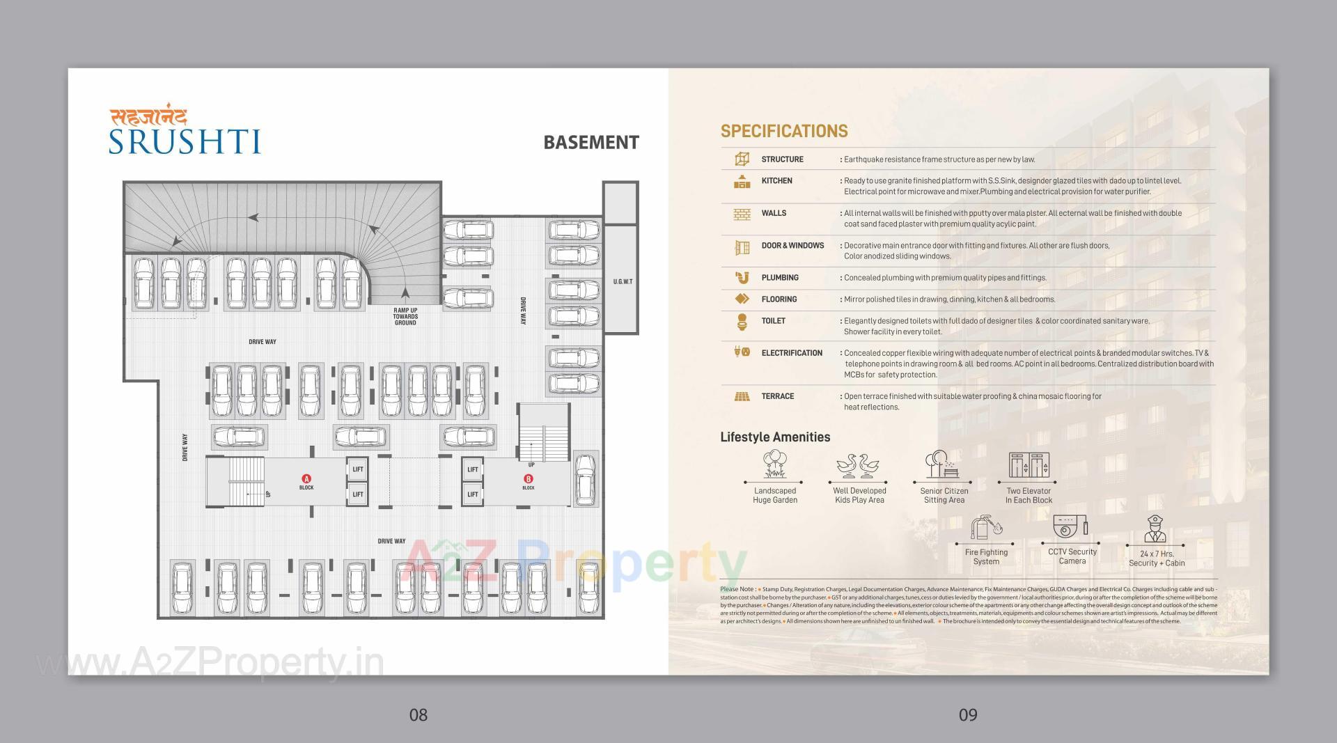 Layout of real estate project Sahjanand Srushti located at Sargasan, Gandhinagar, Gujarat