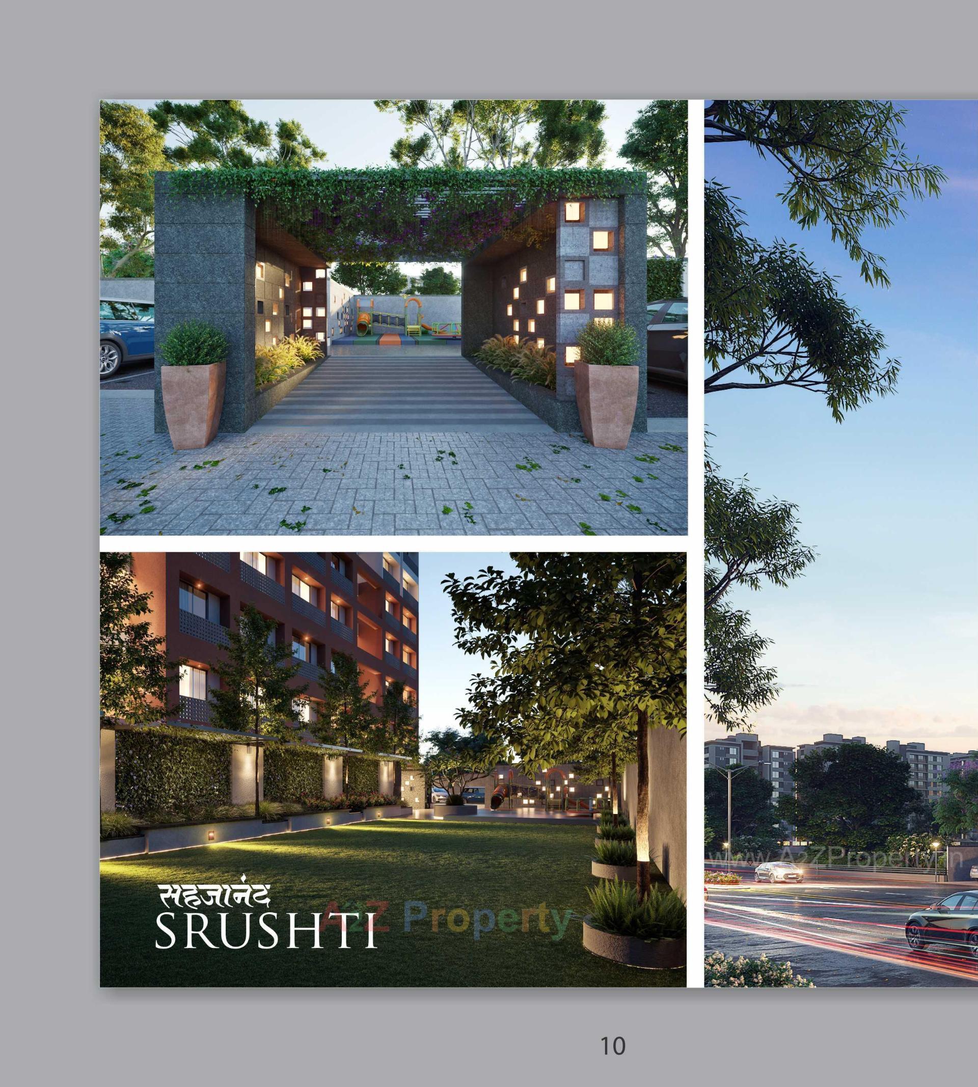 3D Elevation of real estate project Sahjanand Srushti located at Sargasan, Gandhinagar, Gujarat