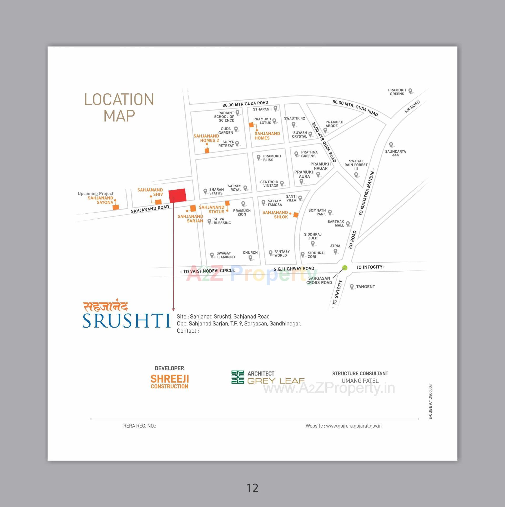  of real estate project Sahjanand Srushti located at Sargasan, Gandhinagar, Gujarat