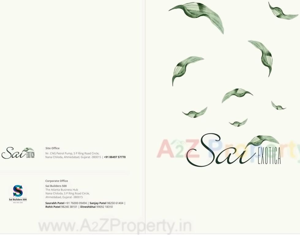  of real estate project Sai Exotica located at Nana-chiloda, Gandhinagar, Gujarat