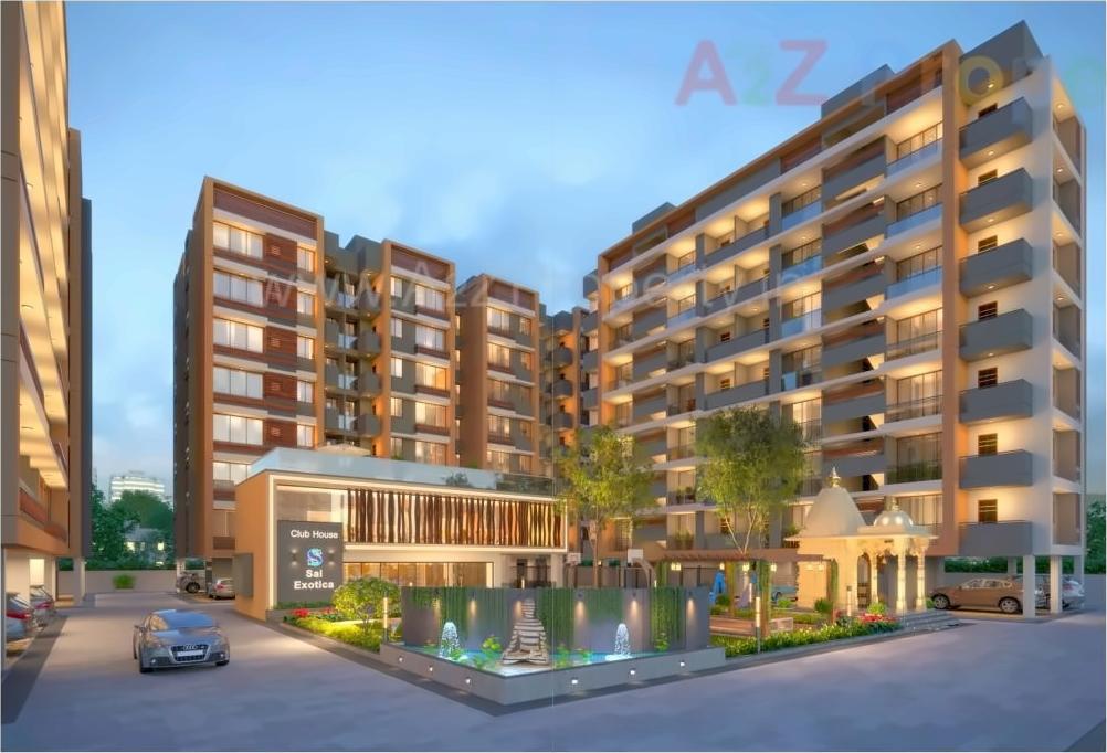 3D Elevation of real estate project Sai Exotica located at Nana-chiloda, Gandhinagar, Gujarat