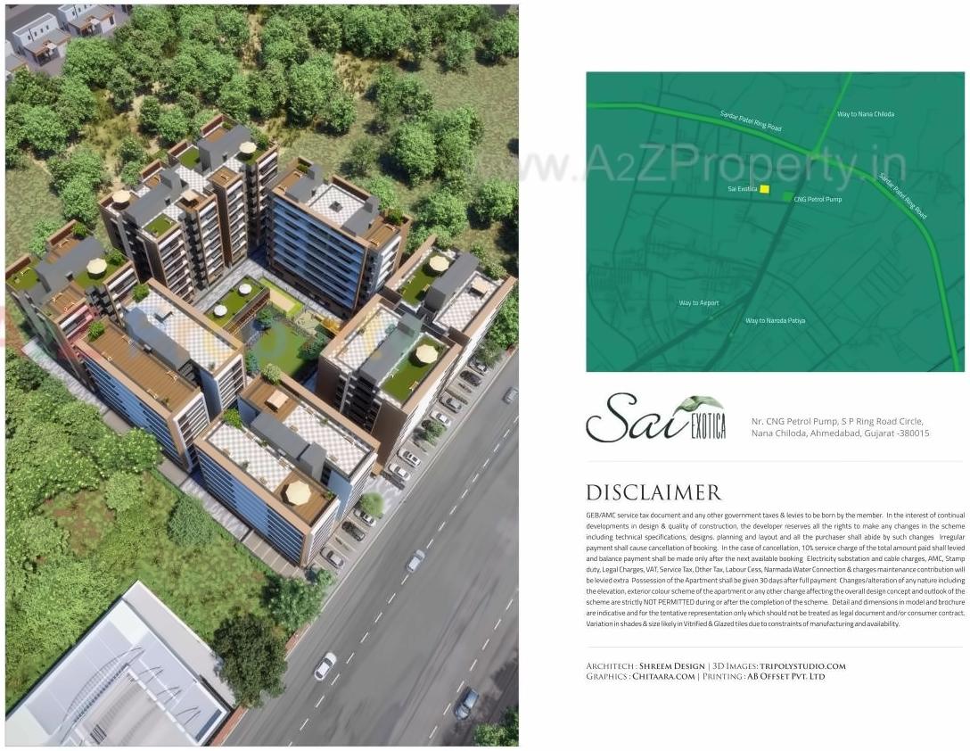  of real estate project Sai Exotica located at Nana-chiloda, Gandhinagar, Gujarat