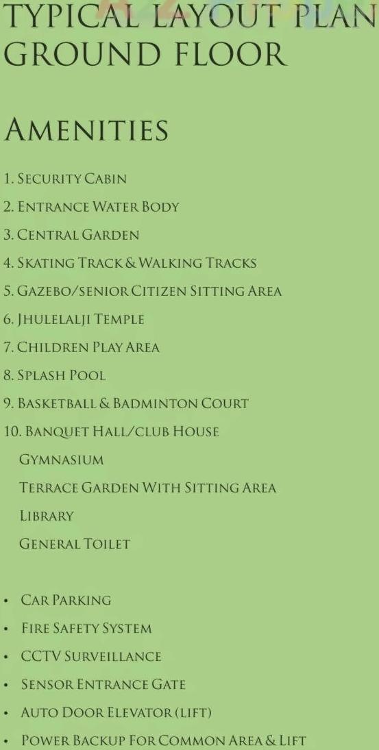 Amenities of Sai Exotica