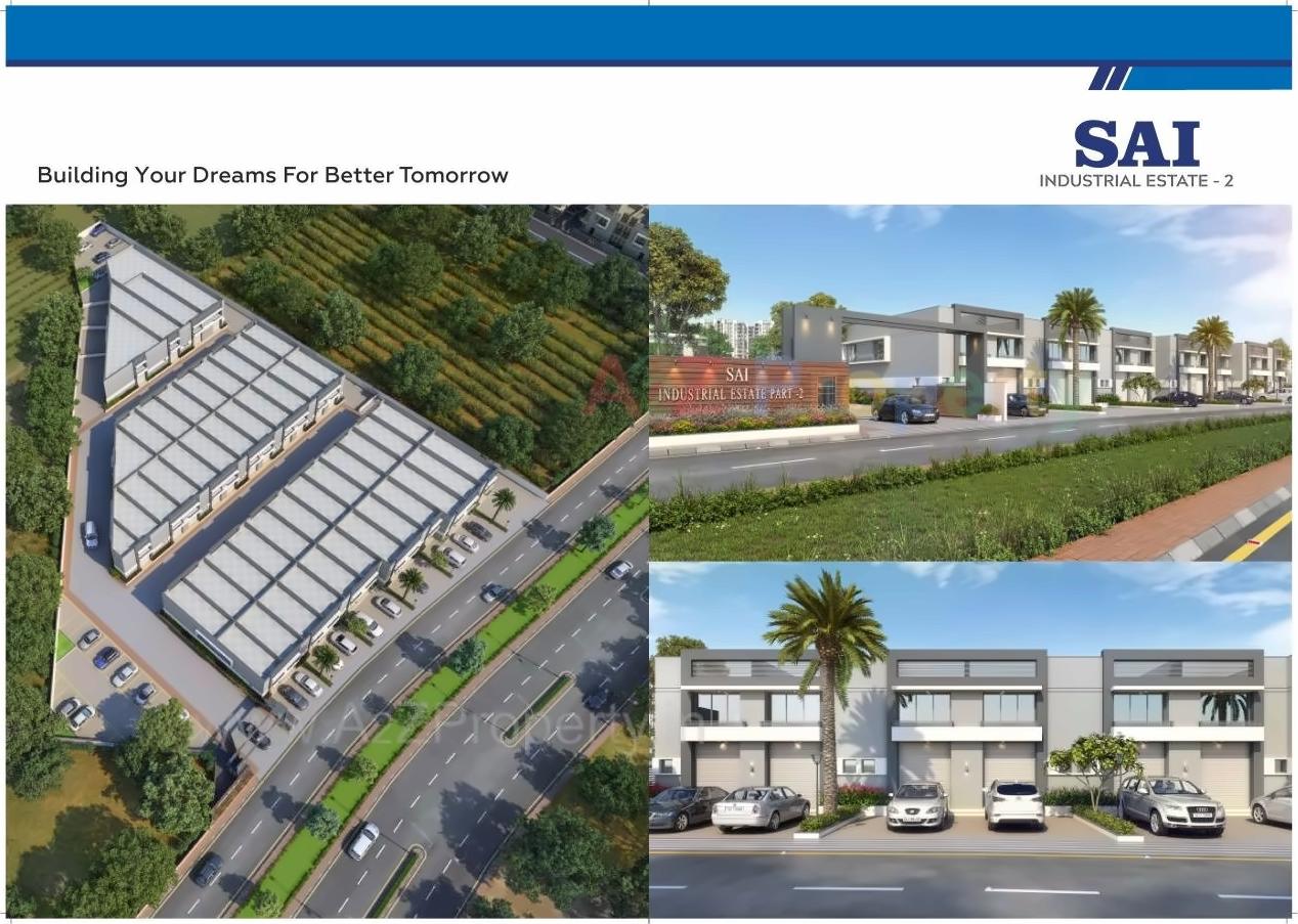3D Elevation of real estate project Sai Industrial Estate located at Ranasan, Gandhinagar, Gujarat