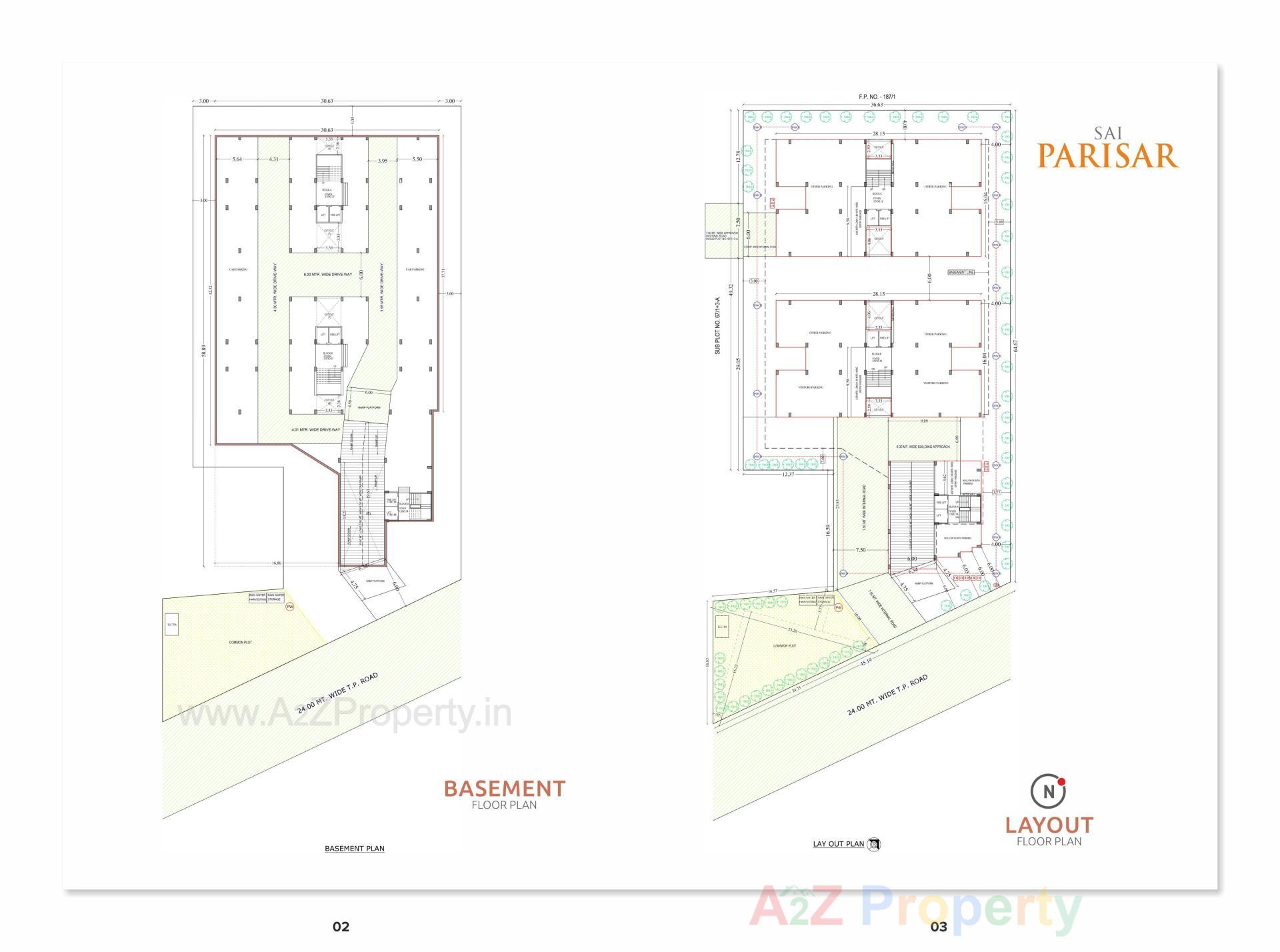 Layout of real estate project Sai Parisar located at Chiloda, Gandhinagar, Gujarat