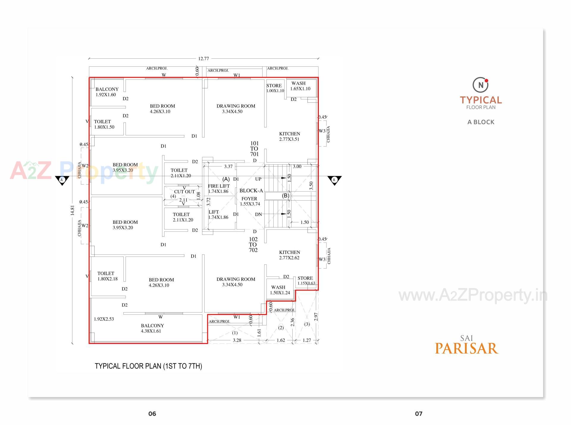  of real estate project Sai Parisar located at Chiloda, Gandhinagar, Gujarat