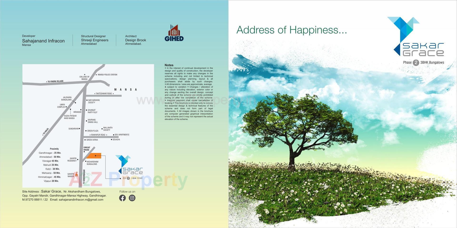  of real estate project Sakar Grace located at Mansa, Gandhinagar, Gujarat