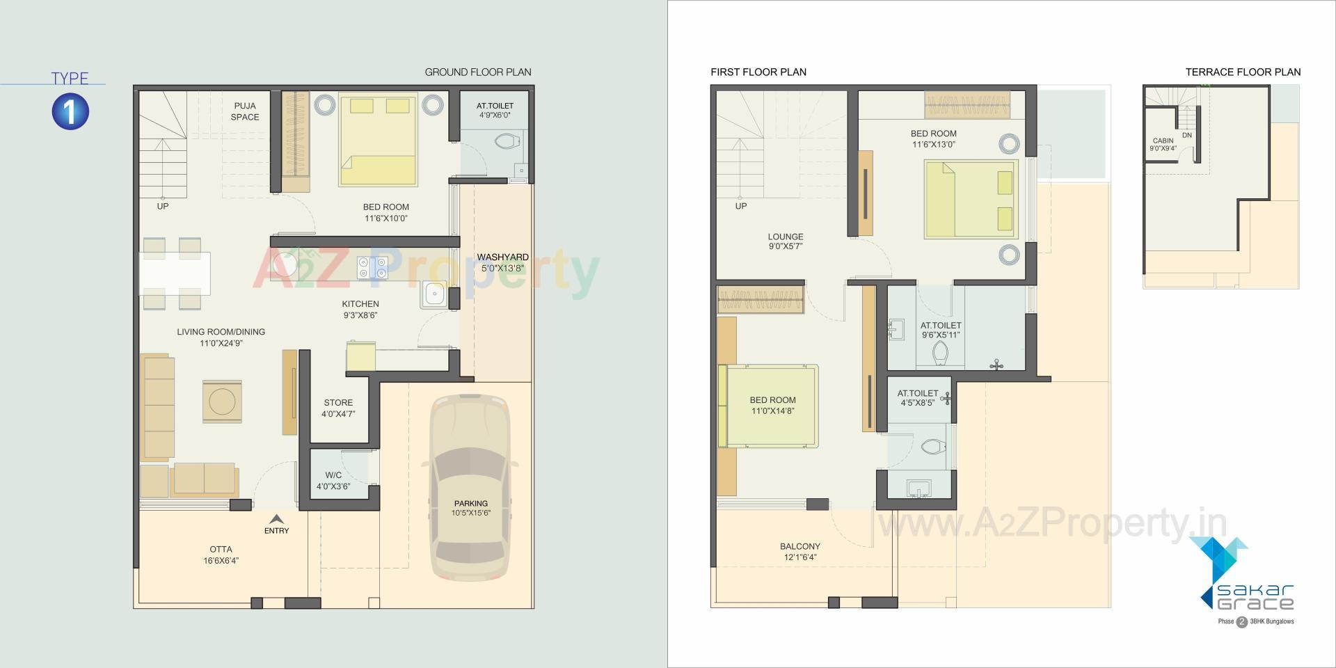 Layout of real estate project Sakar Grace located at Mansa, Gandhinagar, Gujarat