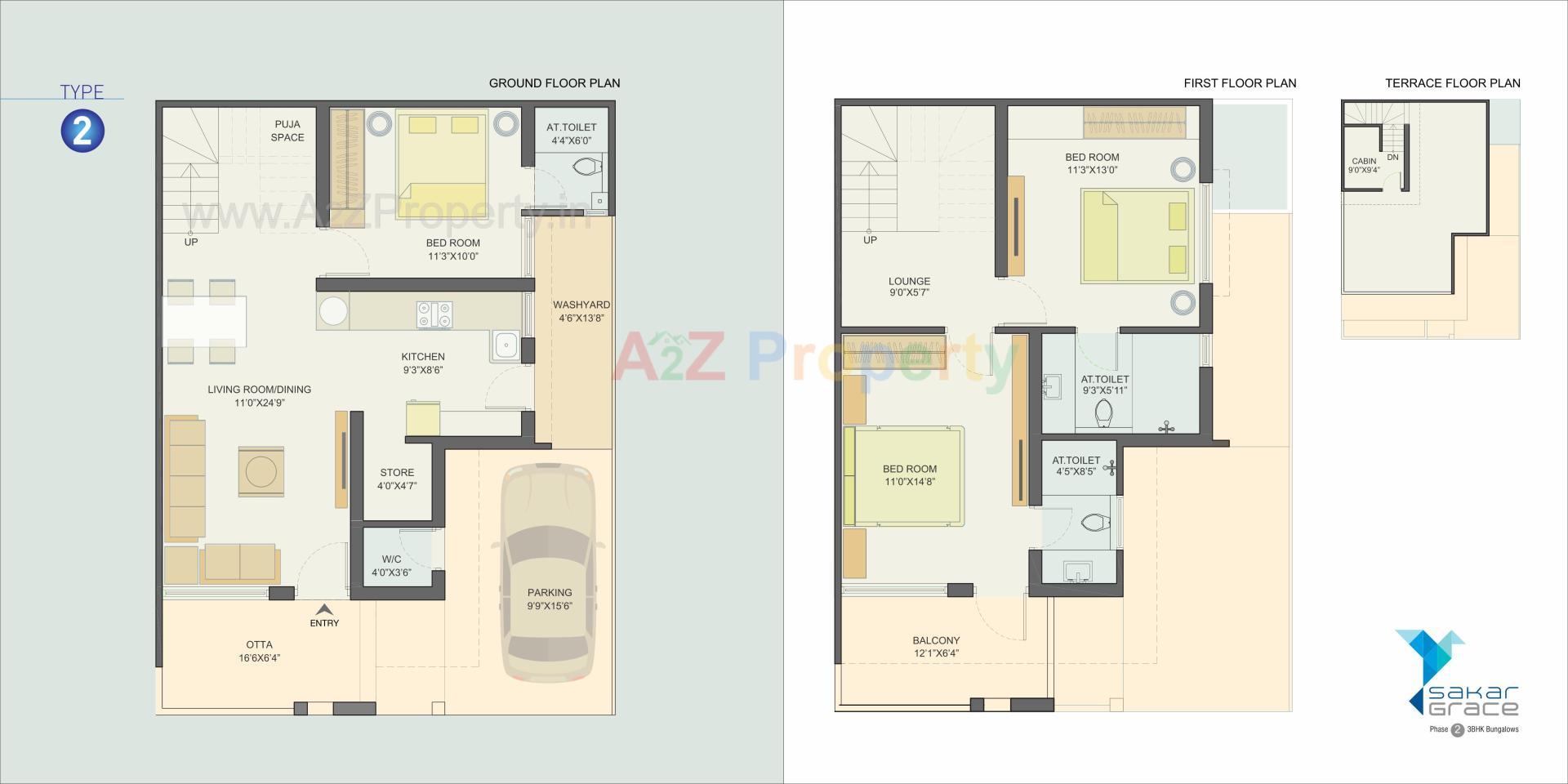 Layout of real estate project Sakar Grace located at Mansa, Gandhinagar, Gujarat