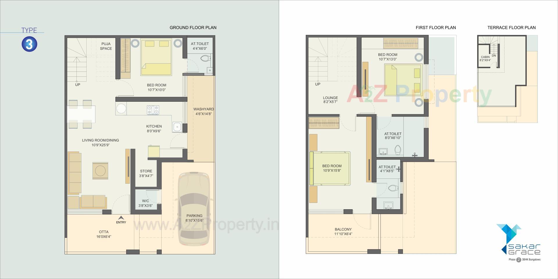 Layout of real estate project Sakar Grace located at Mansa, Gandhinagar, Gujarat