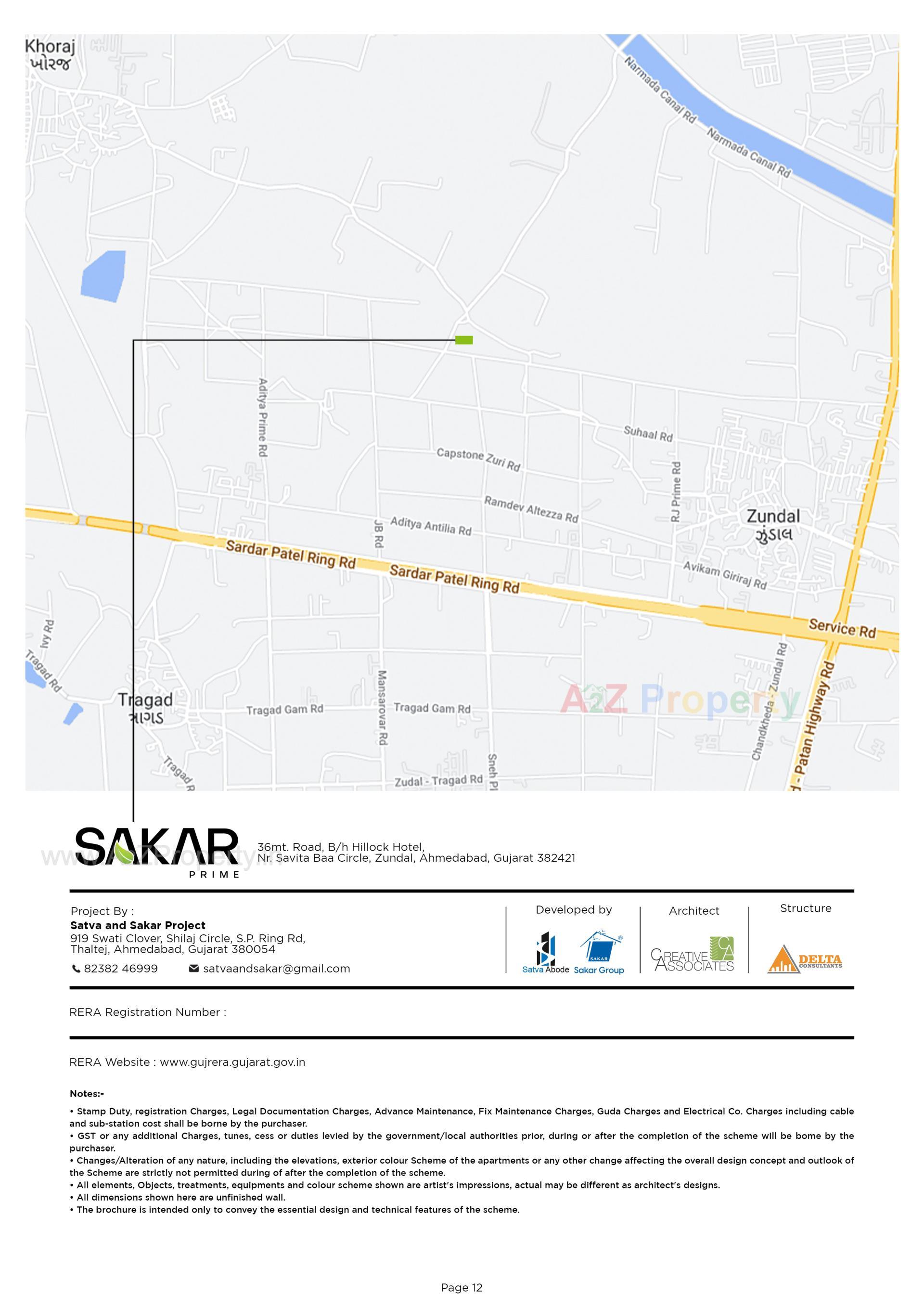 of real estate project Sakar Prime located at Zundal, Gandhinagar, Gujarat
