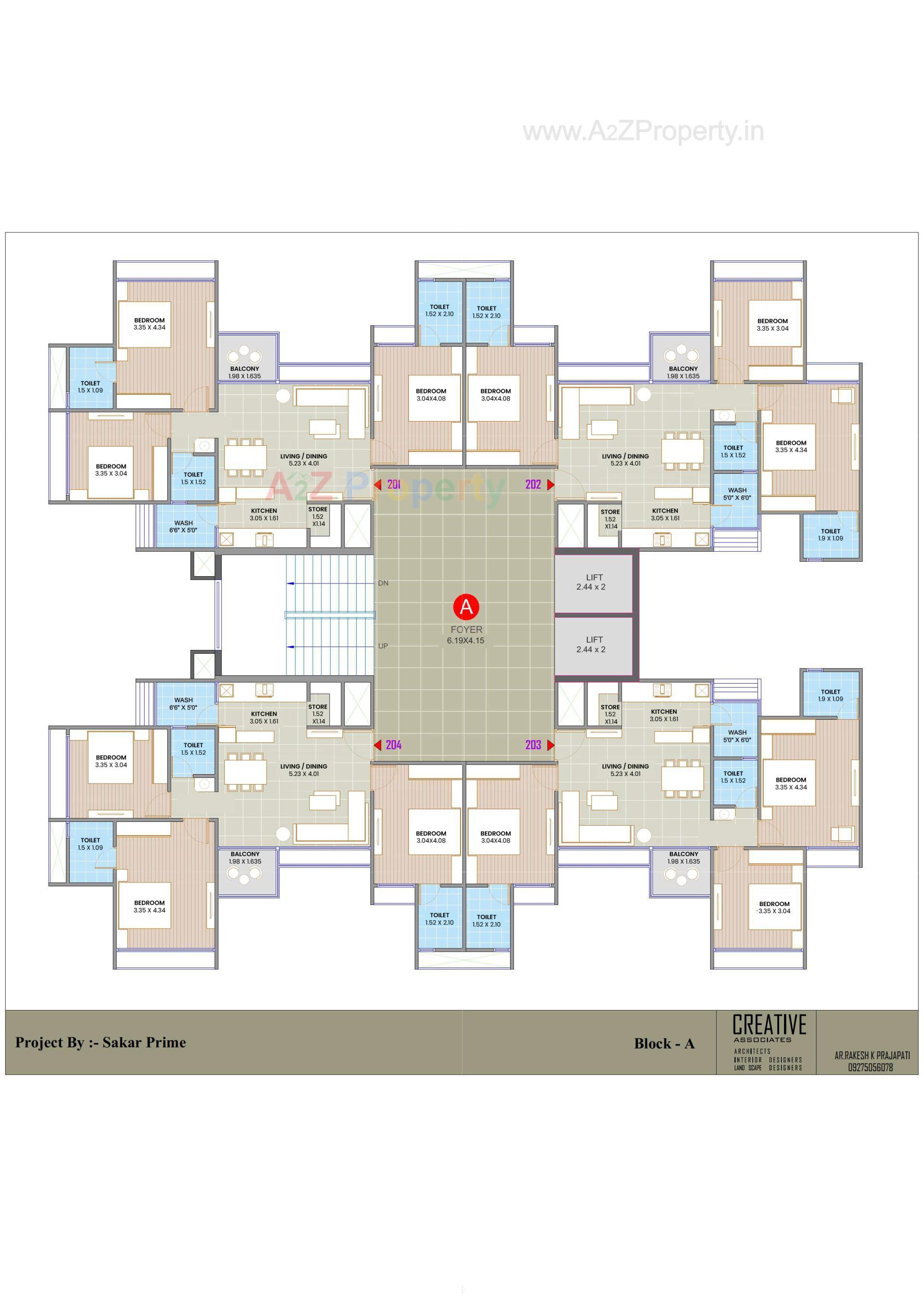 Layout of real estate project Sakar Prime located at Zundal, Gandhinagar, Gujarat