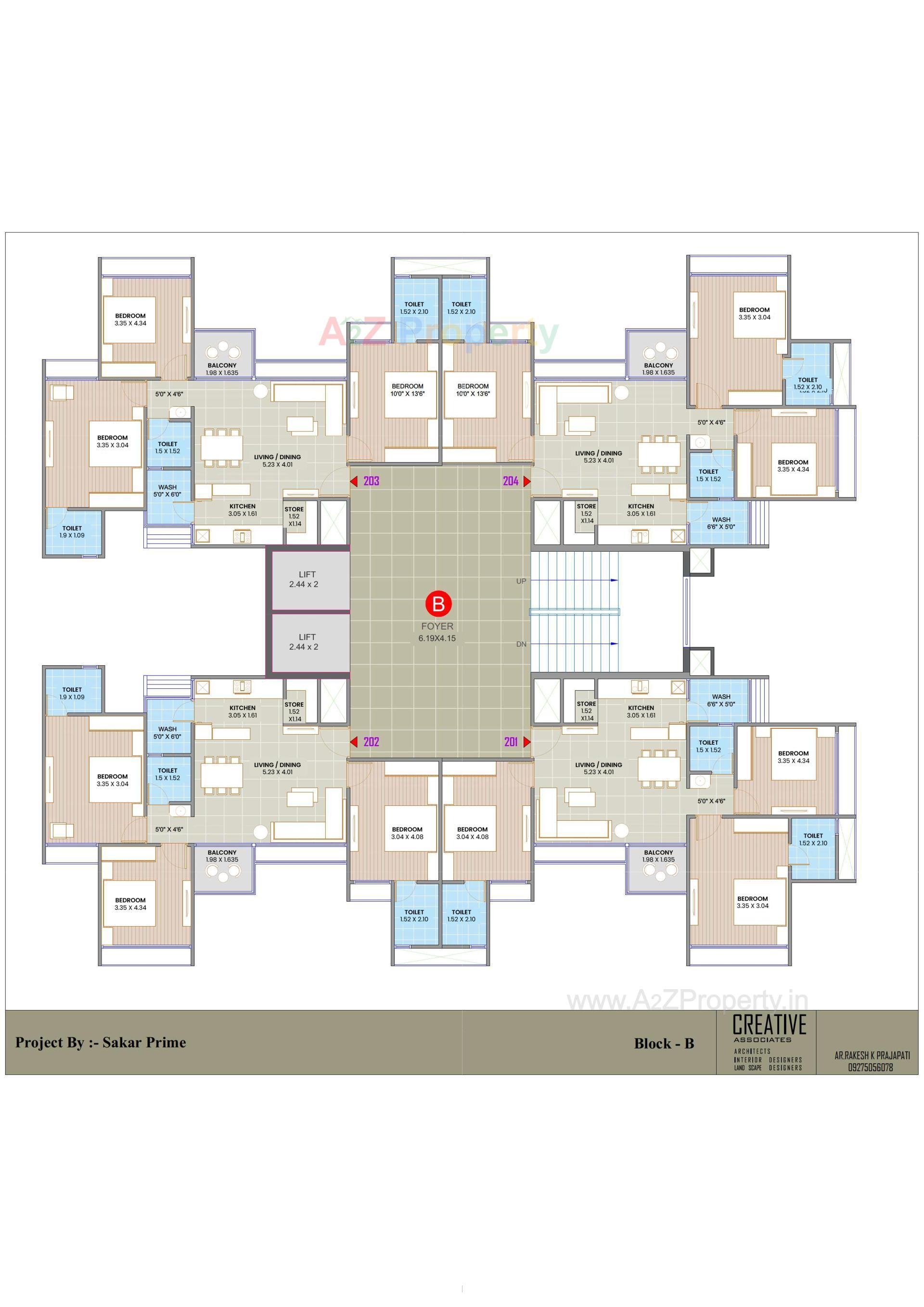 Layout of real estate project Sakar Prime located at Zundal, Gandhinagar, Gujarat