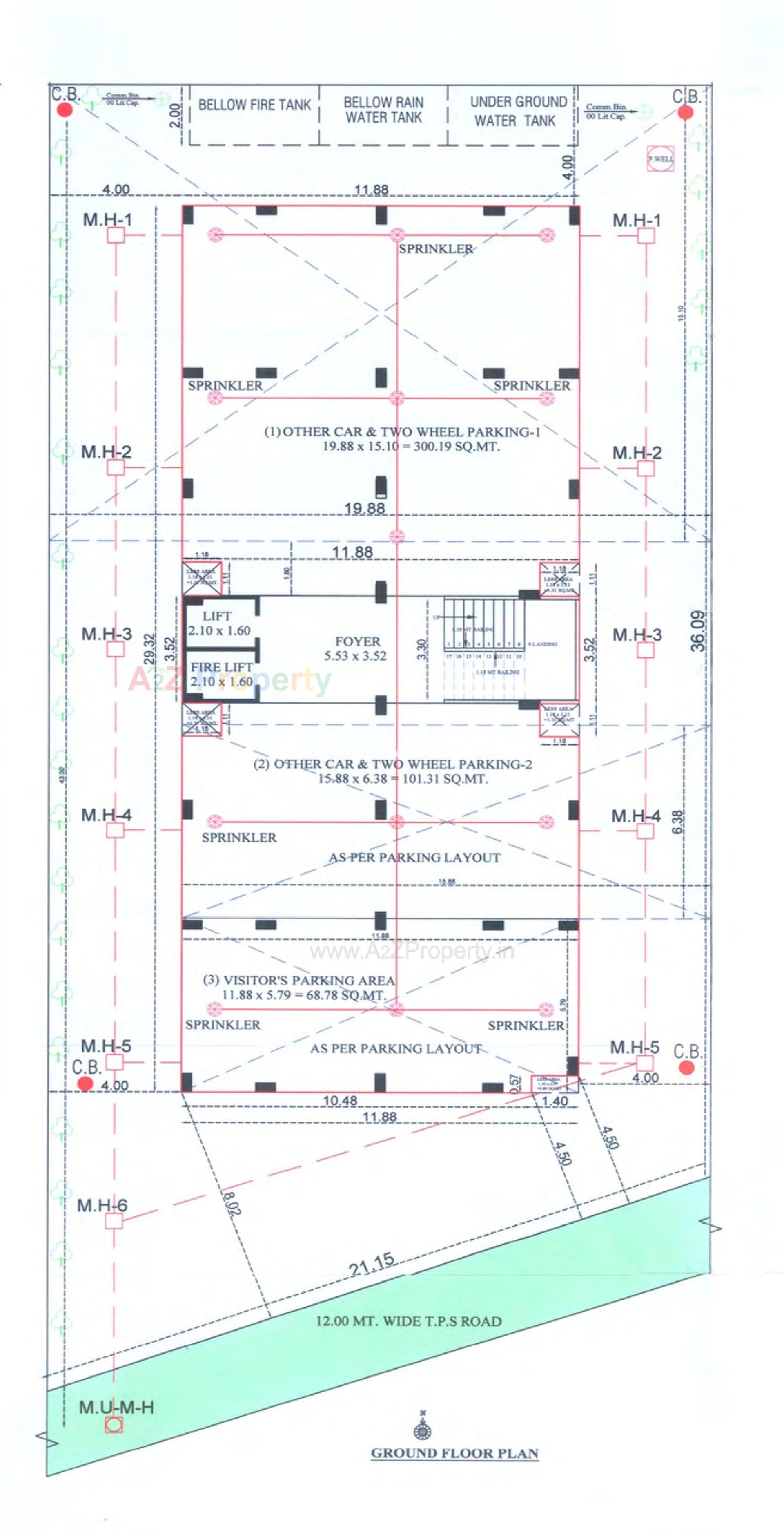 Layout of real estate project Saket Heaven located at Chiloda, Gandhinagar, Gujarat