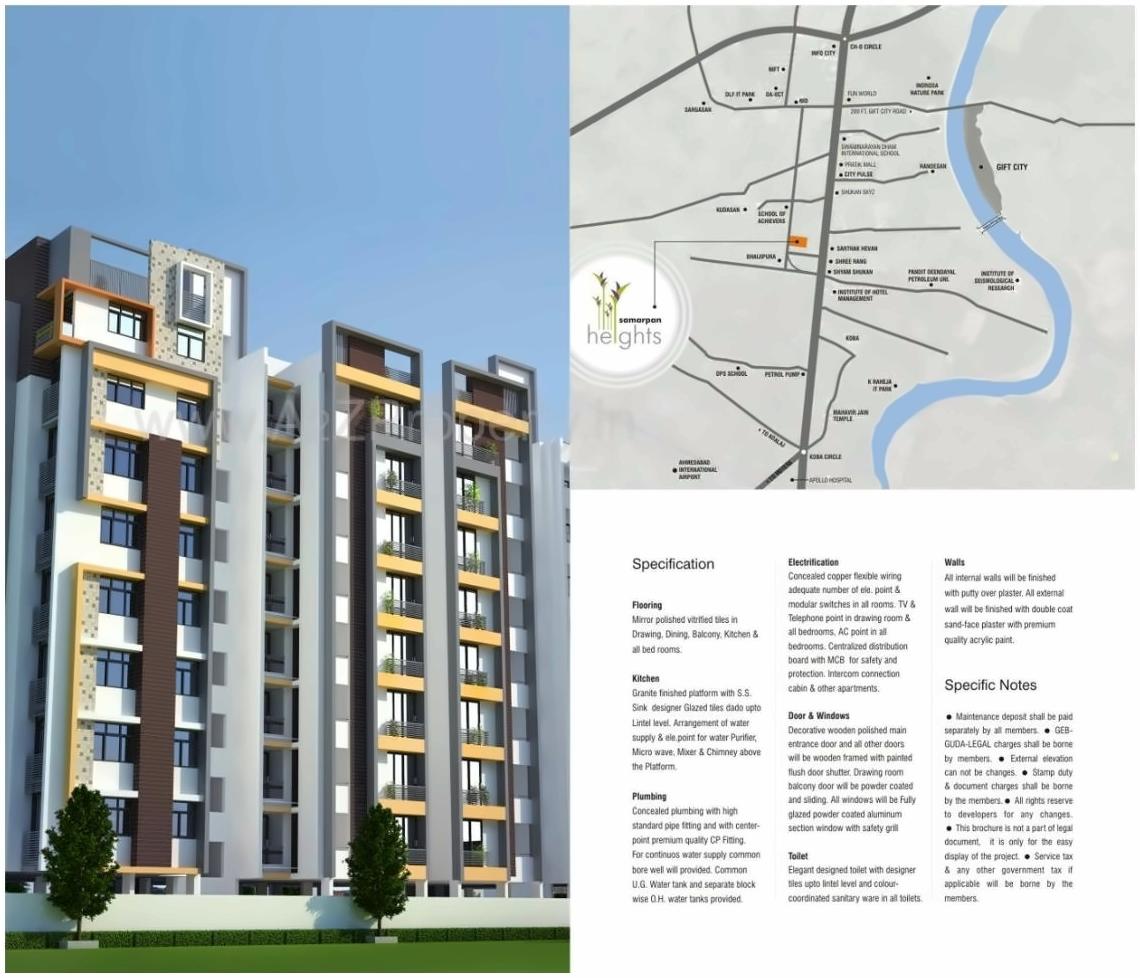  of real estate project Samarpan Heights located at Kudasan, Gandhinagar, Gujarat