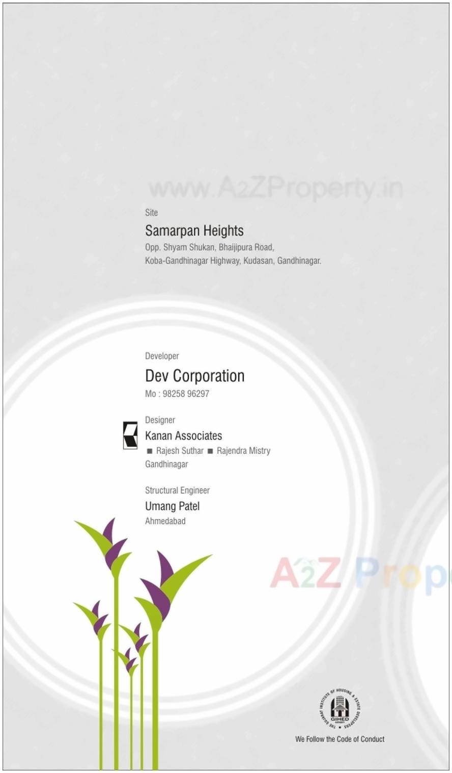  of real estate project Samarpan Heights located at Kudasan, Gandhinagar, Gujarat