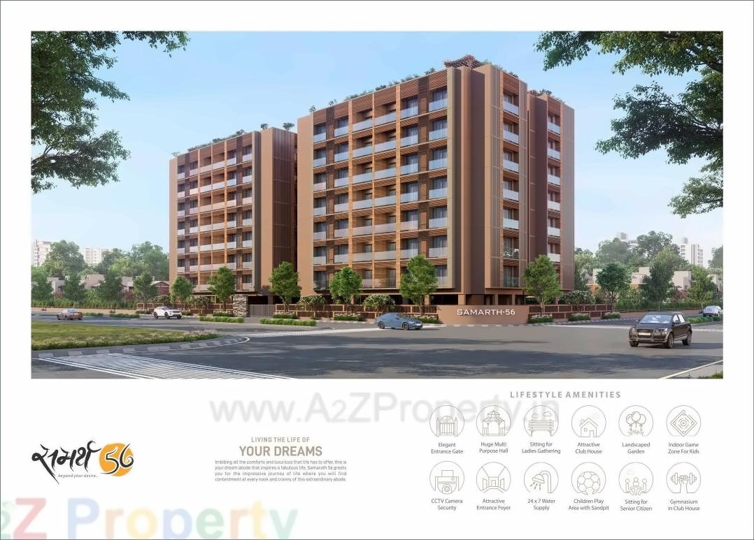 3D Elevation of real estate project Samarth located at Gandhinagar, Gandhinagar, Gujarat