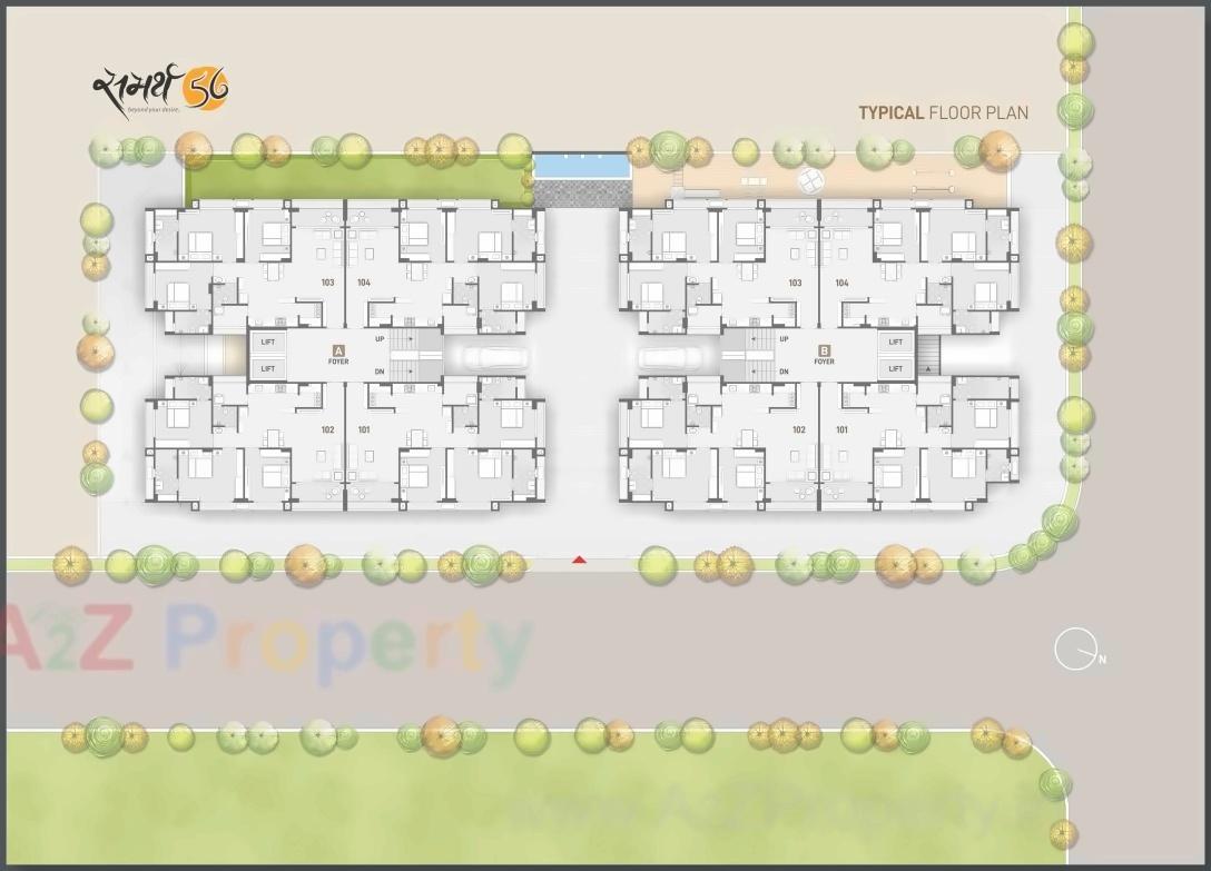 Layout of real estate project Samarth located at Gandhinagar, Gandhinagar, Gujarat