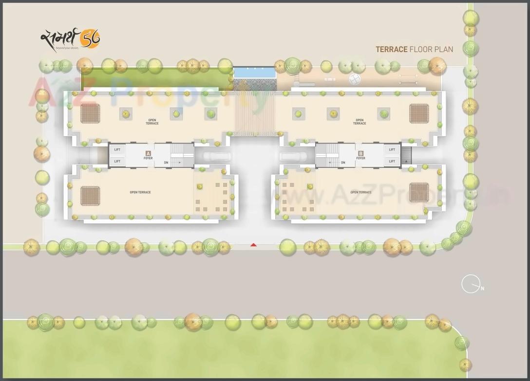 Layout of real estate project Samarth located at Gandhinagar, Gandhinagar, Gujarat