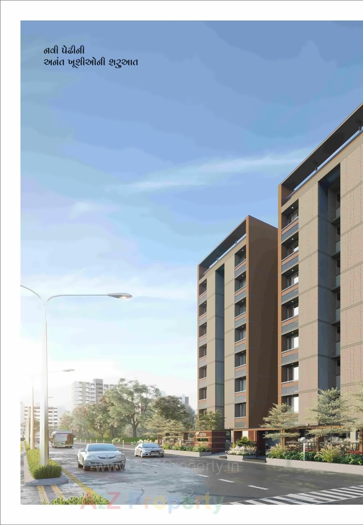 3D Elevation of real estate project Samay Exotica located at Nana-chiloda, Gandhinagar, Gujarat