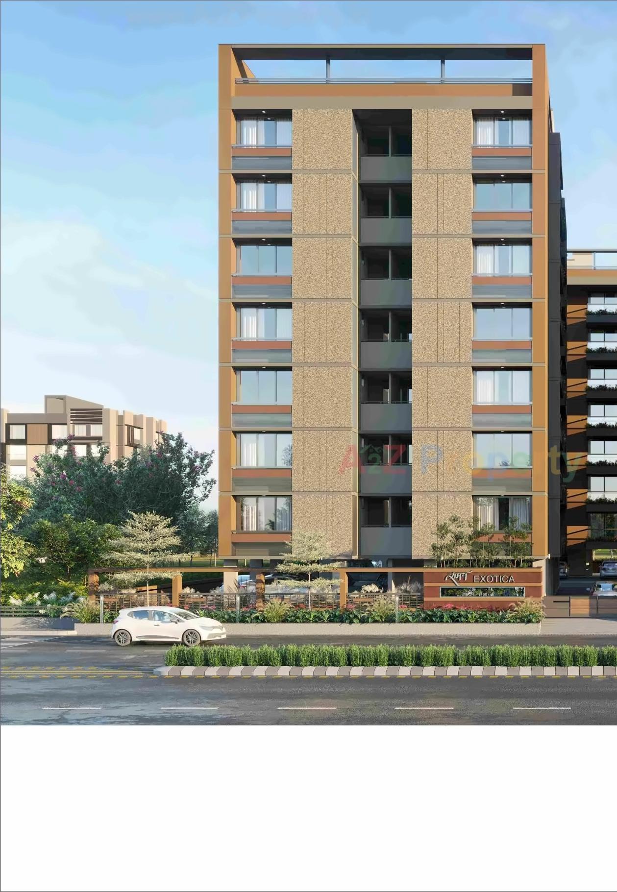 3D Elevation of real estate project Samay Exotica located at Nana-chiloda, Gandhinagar, Gujarat