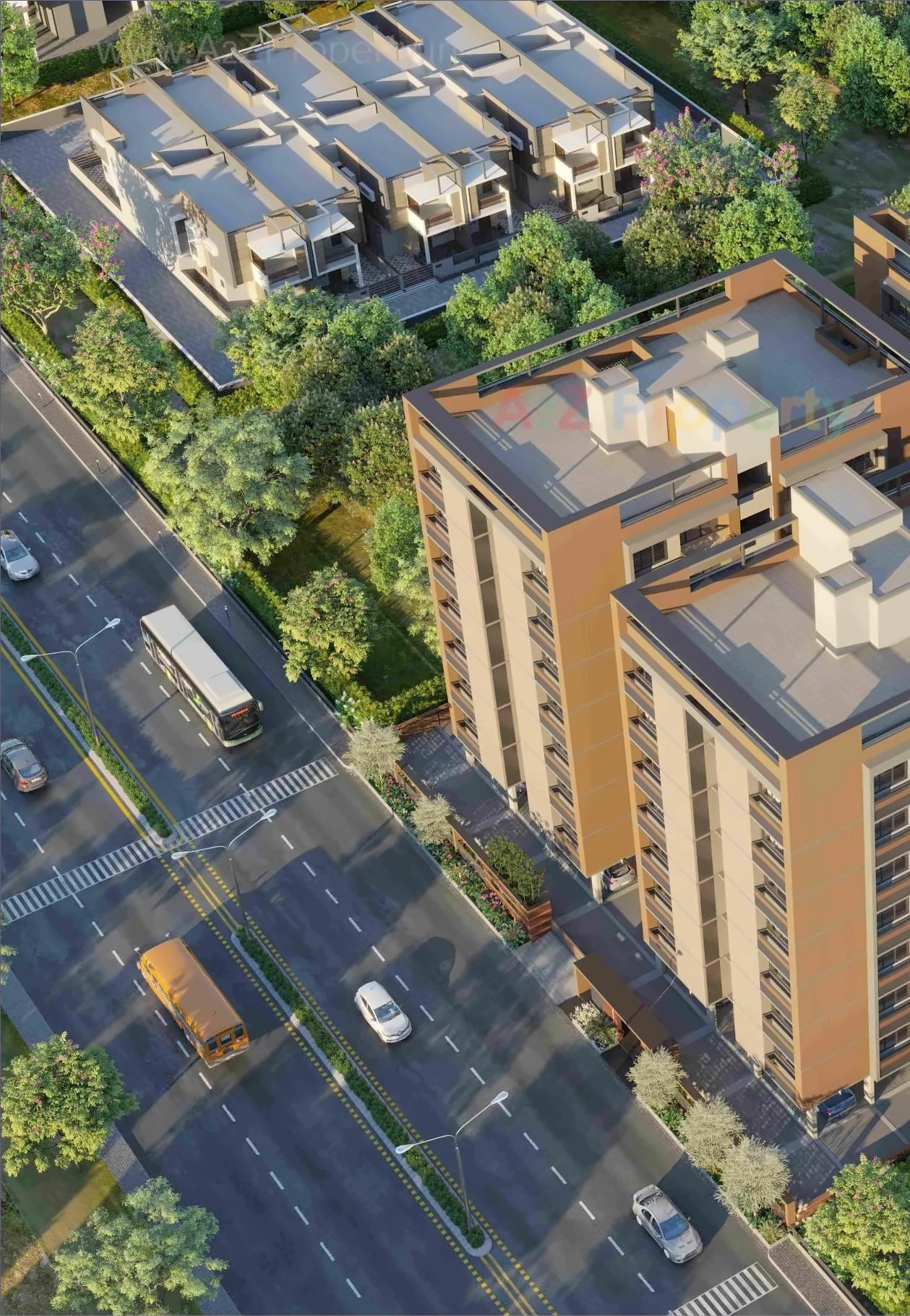 3D Elevation of real estate project Samay Exotica located at Nana-chiloda, Gandhinagar, Gujarat