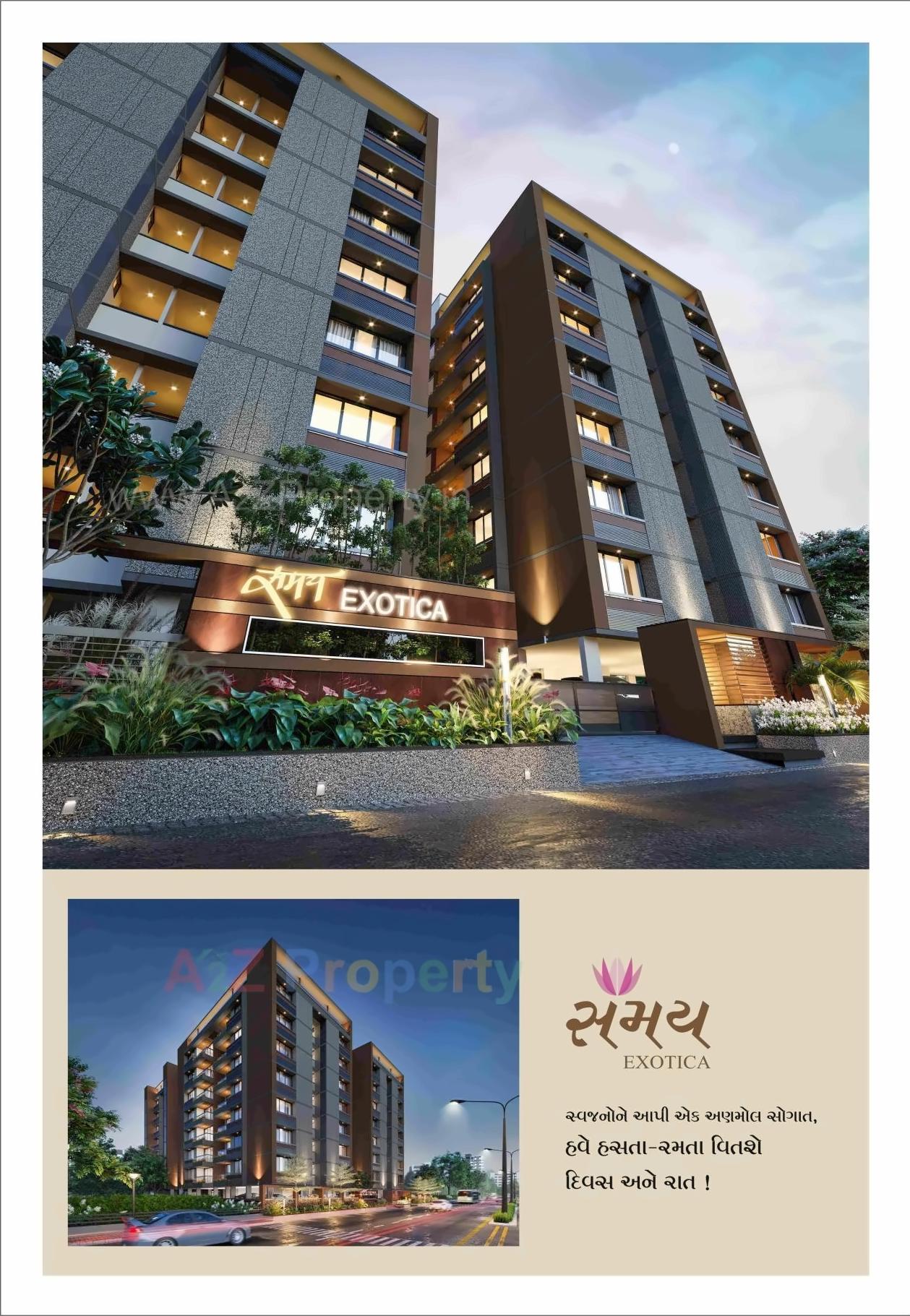 3D Elevation of real estate project Samay Exotica located at Nana-chiloda, Gandhinagar, Gujarat