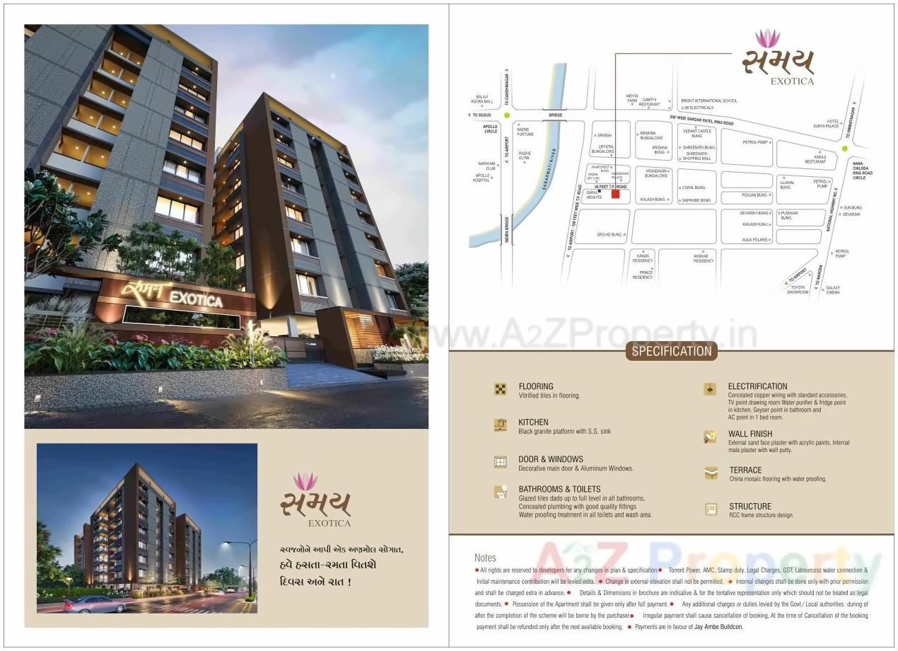  of real estate project Samay Exotica located at Nana-chiloda, Gandhinagar, Gujarat
